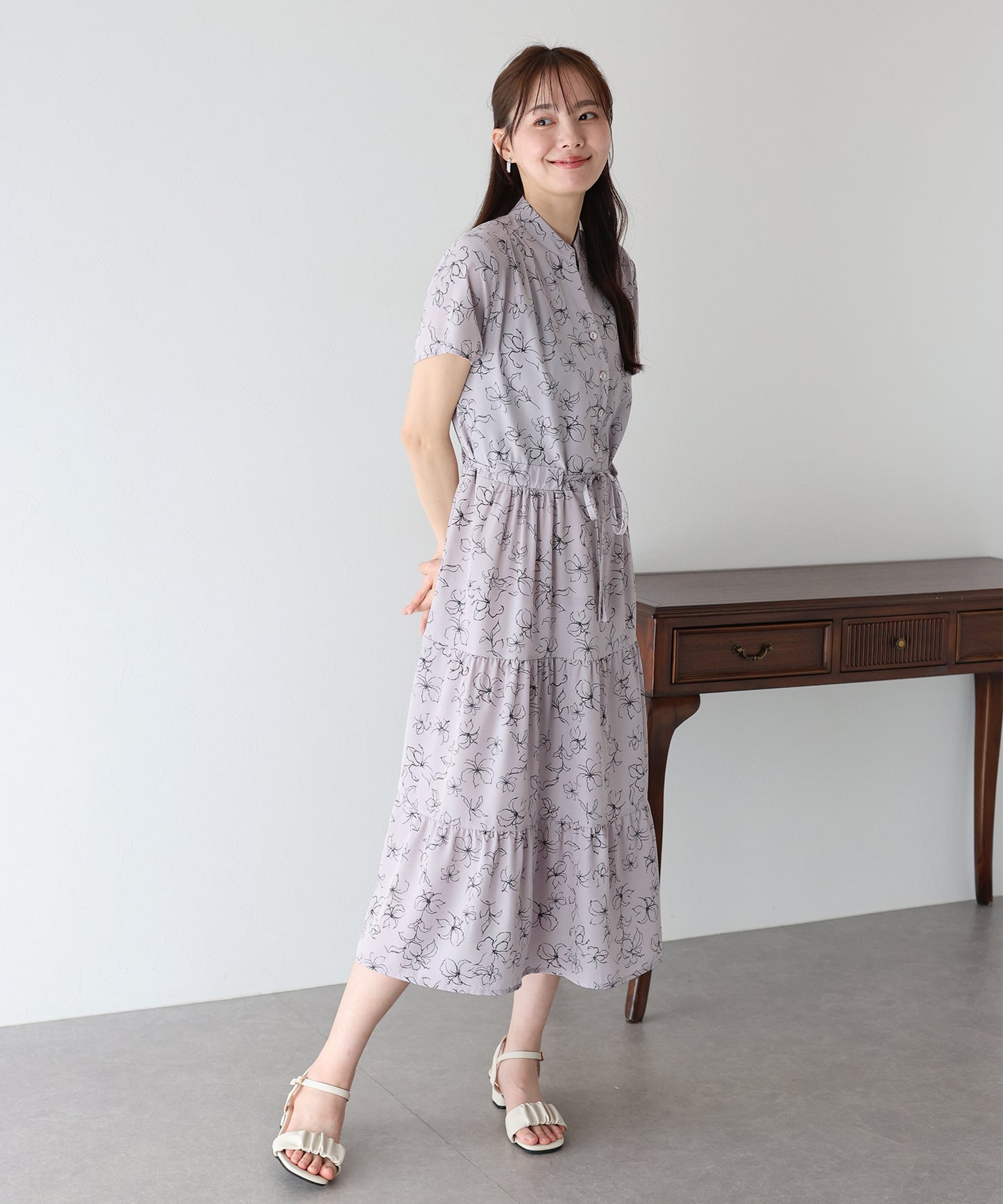 【TIME SALE】【接触冷感】無地&アソート花柄ワンピース