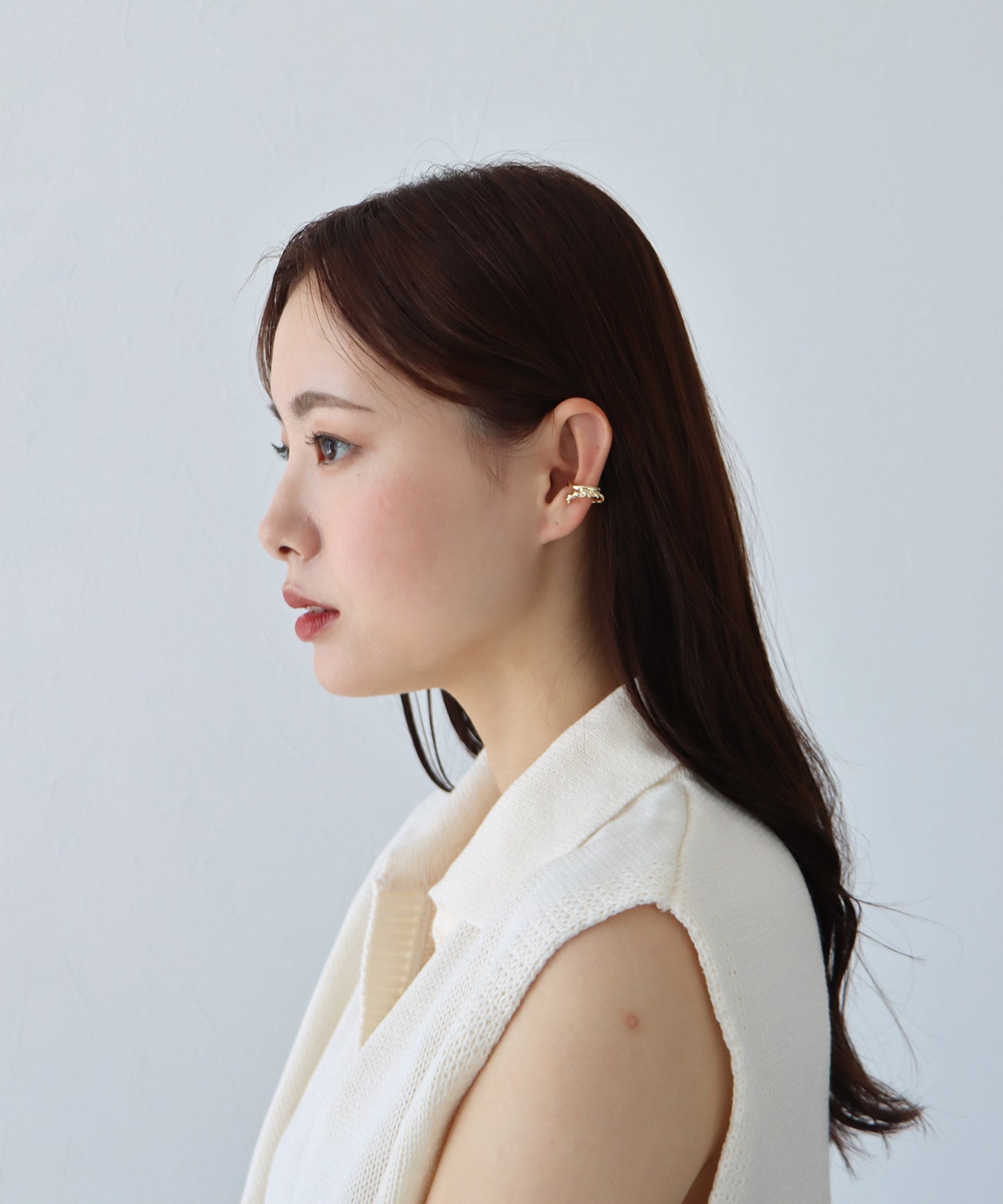 더블 라인 이어 커프
