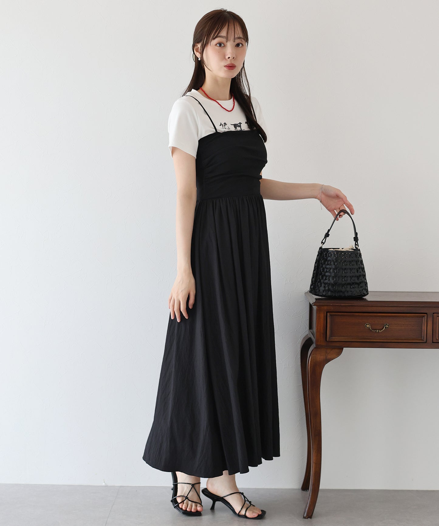 【TIME SALE】カップ付きキャミワンピース