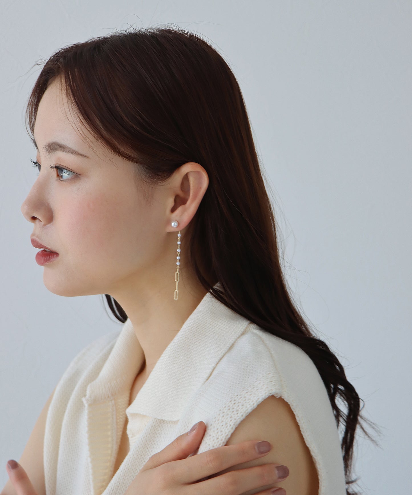 미니 펄 롱 피어싱 / 니켈 프리