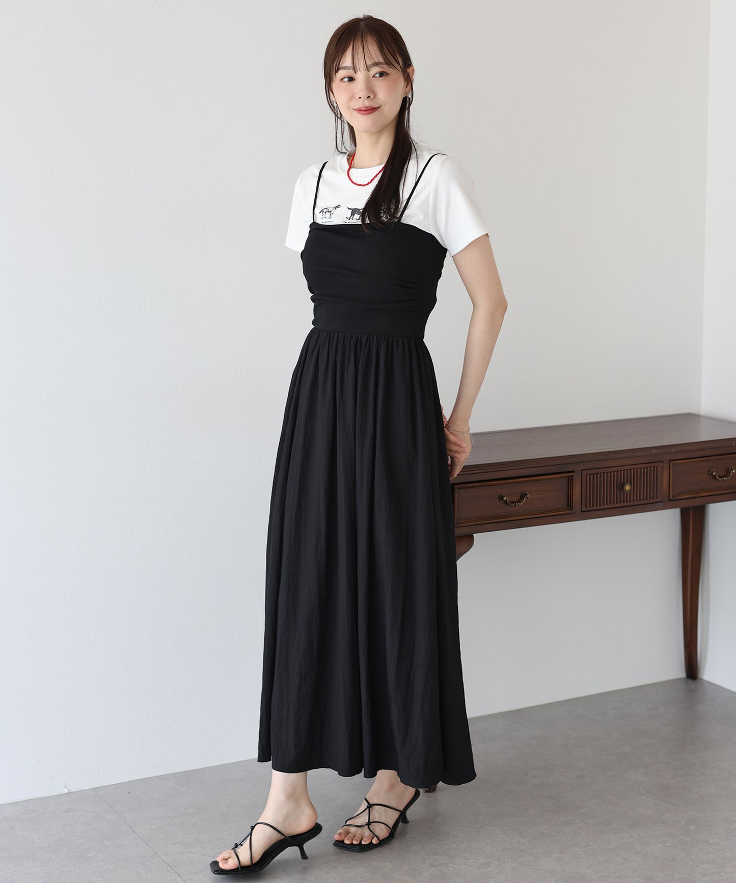 【TIME SALE】カップ付きキャミワンピース