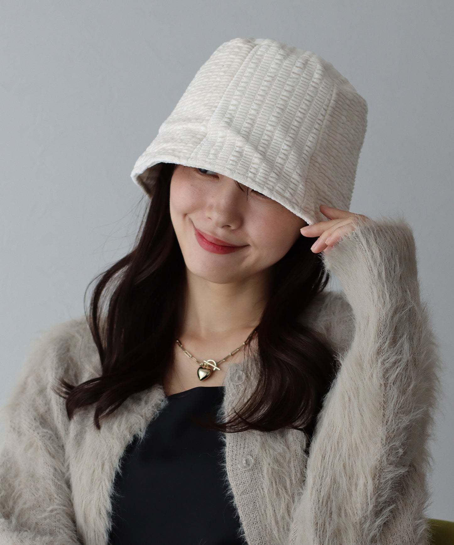 【SALE】ベロアジャガードバケットハット