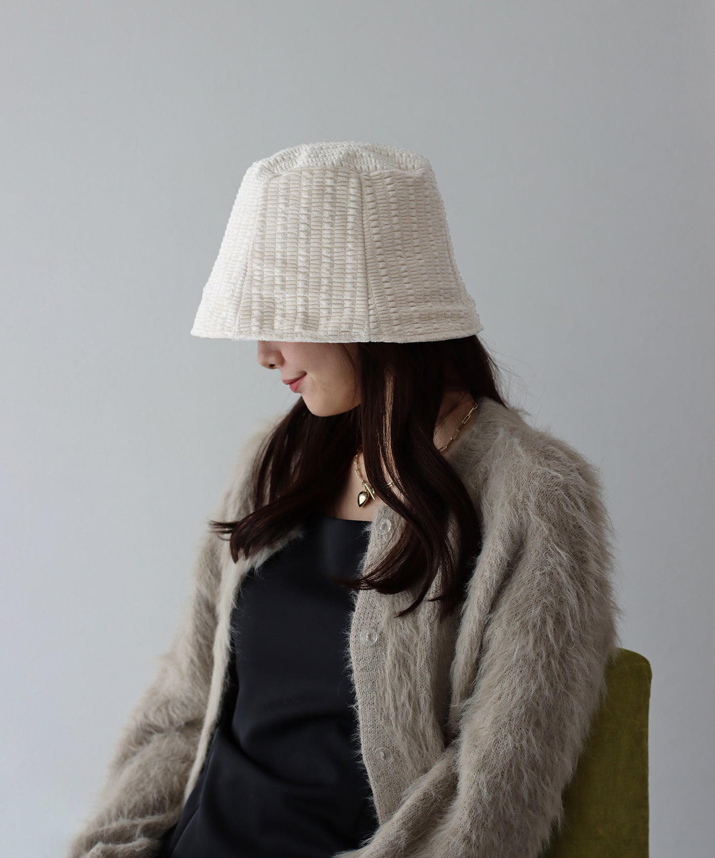 【SALE】ベロアジャガードバケットハット