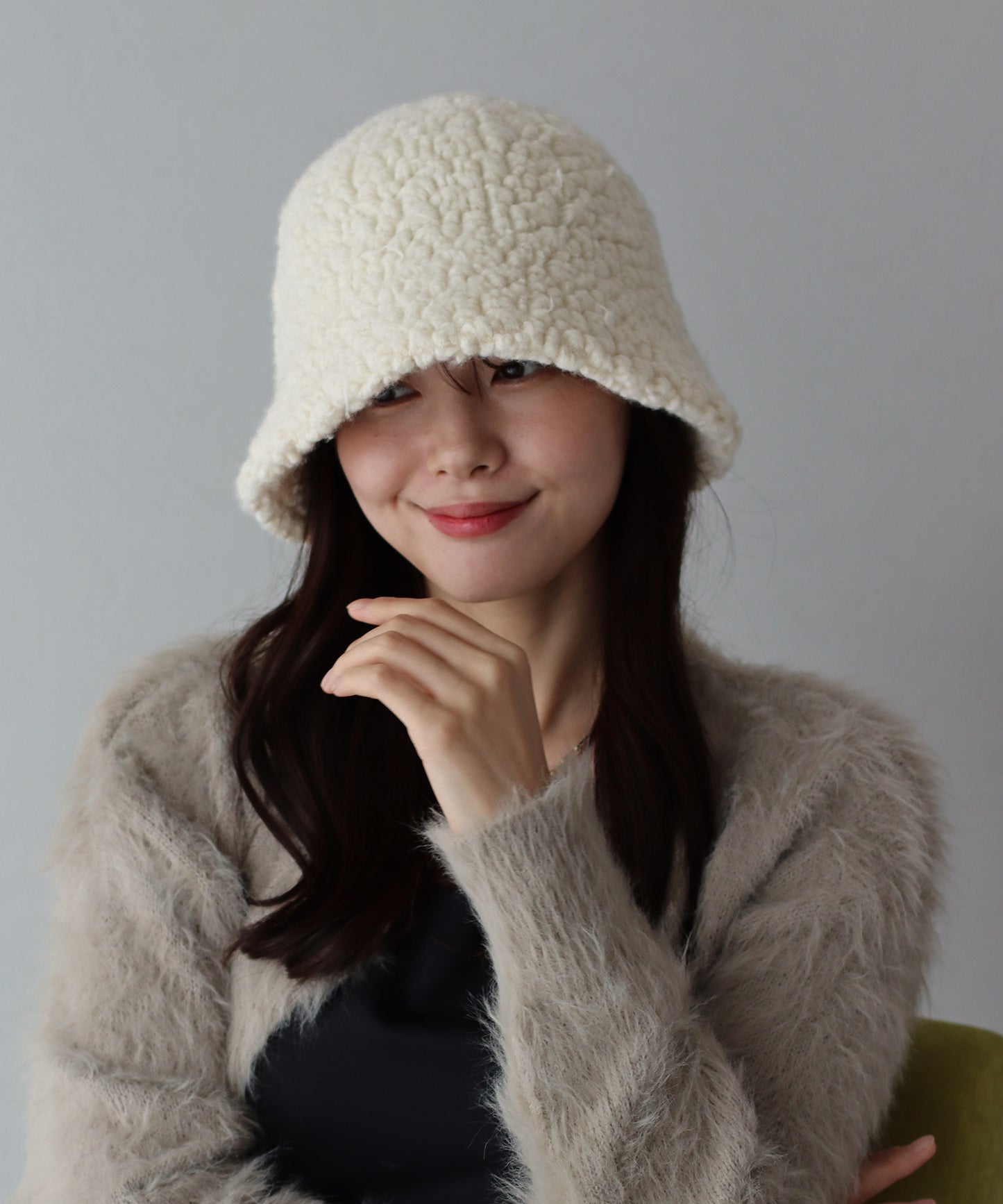 【SALE】ウールボアバケットハット