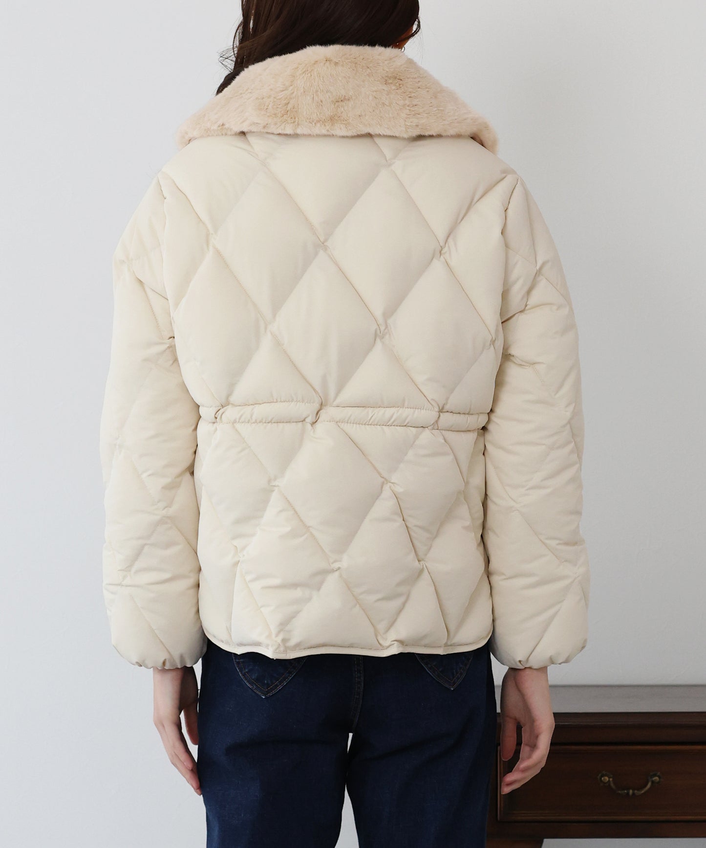 ファー襟キルティングジャケット
