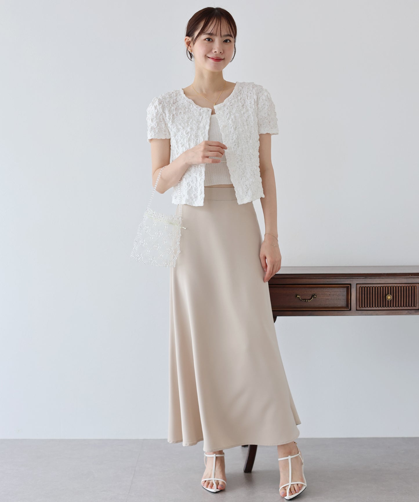 ワッフルカーディガン