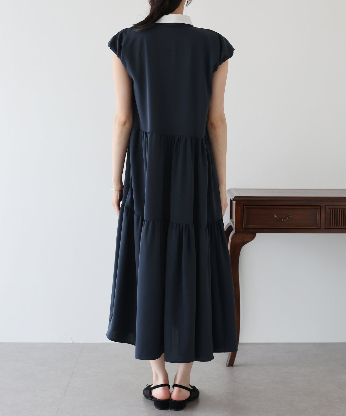 【TIME SALE】衿付きティアードワンピース