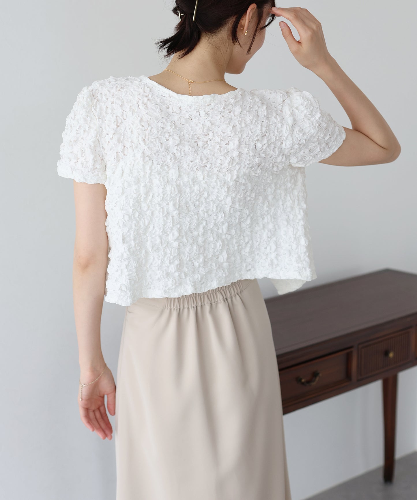 ワッフルカーディガン