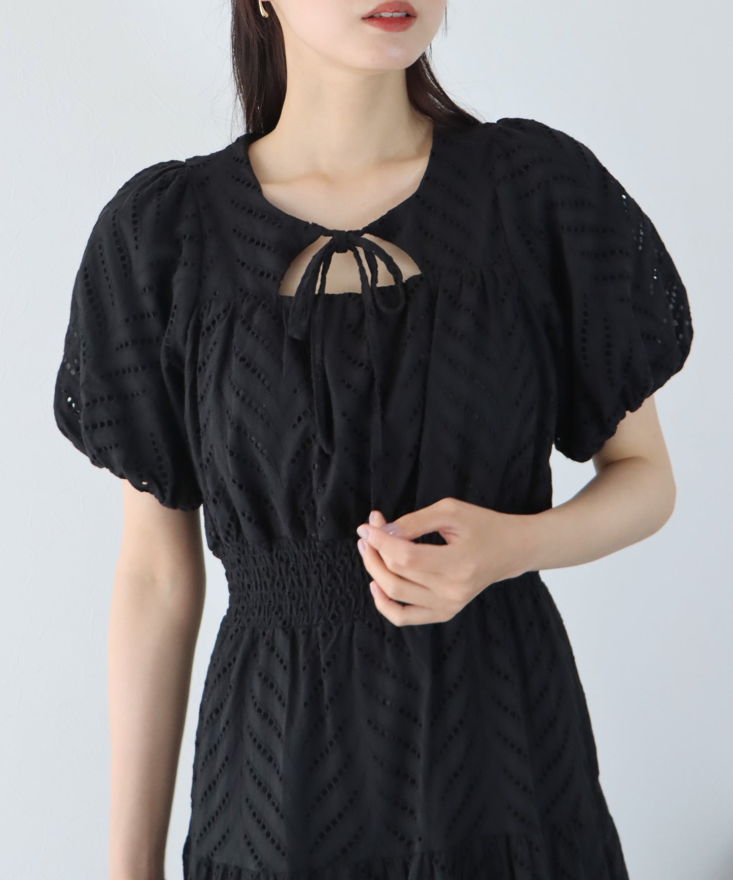 【TIME SALE】デコルテオープンレースワンピース