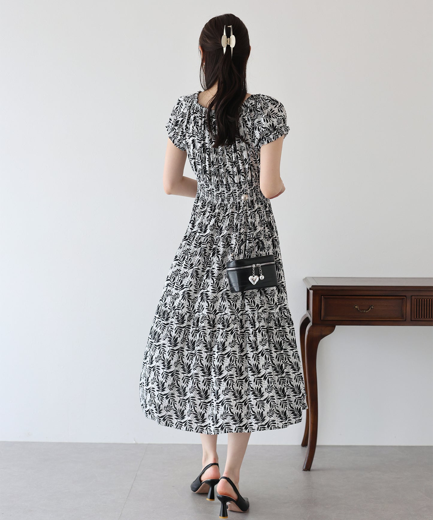 【TIME SALE】アソート柄2WAYオフショルワンピース