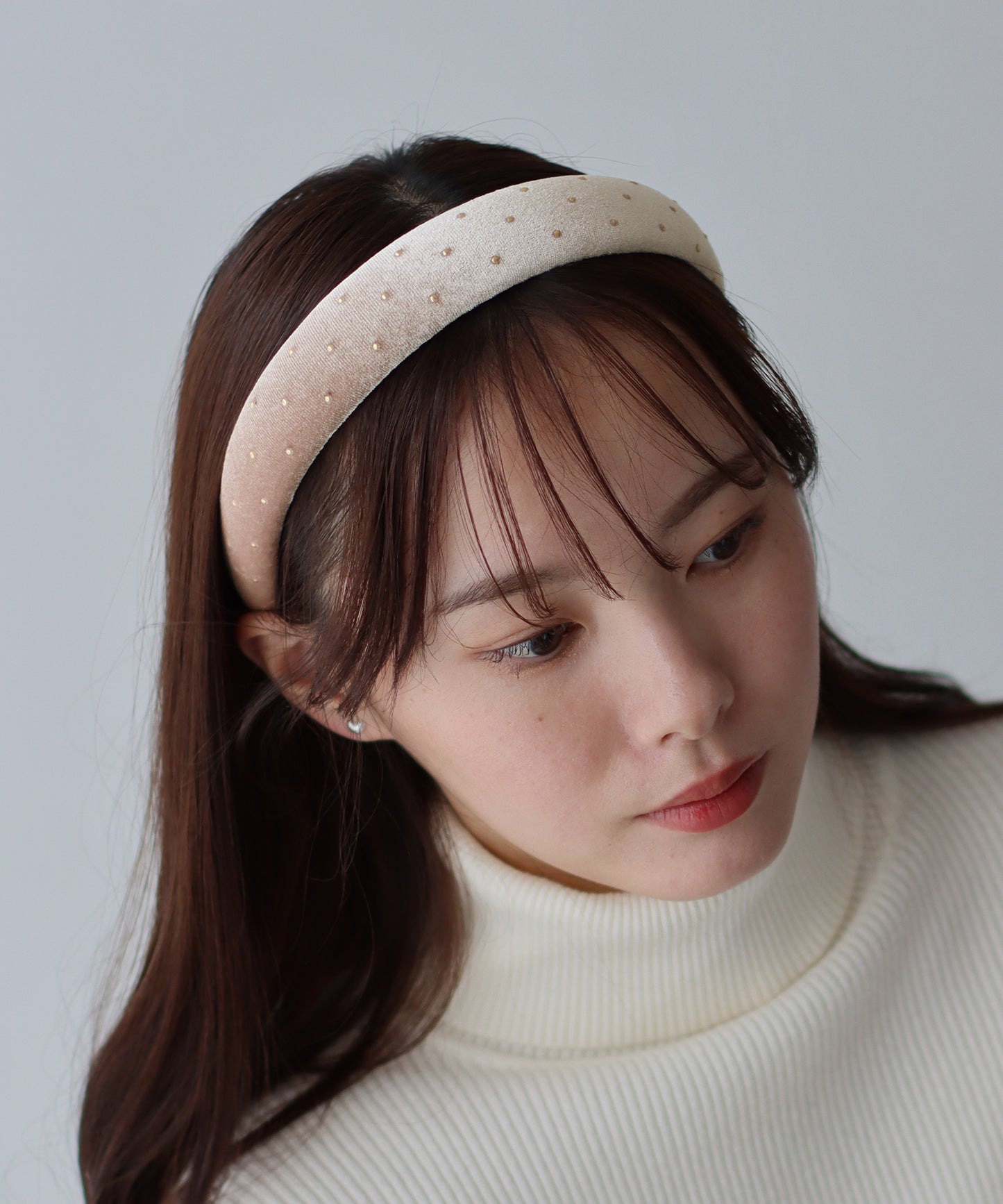 タイニードットベロアカチューシャ