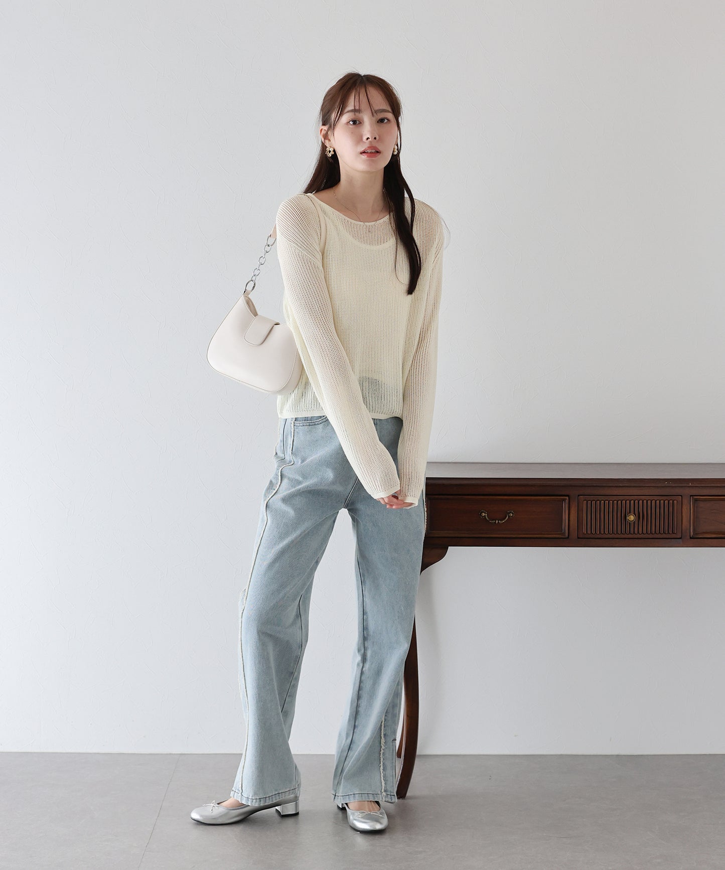 【SALE】メッシュニット+タンクトップSET