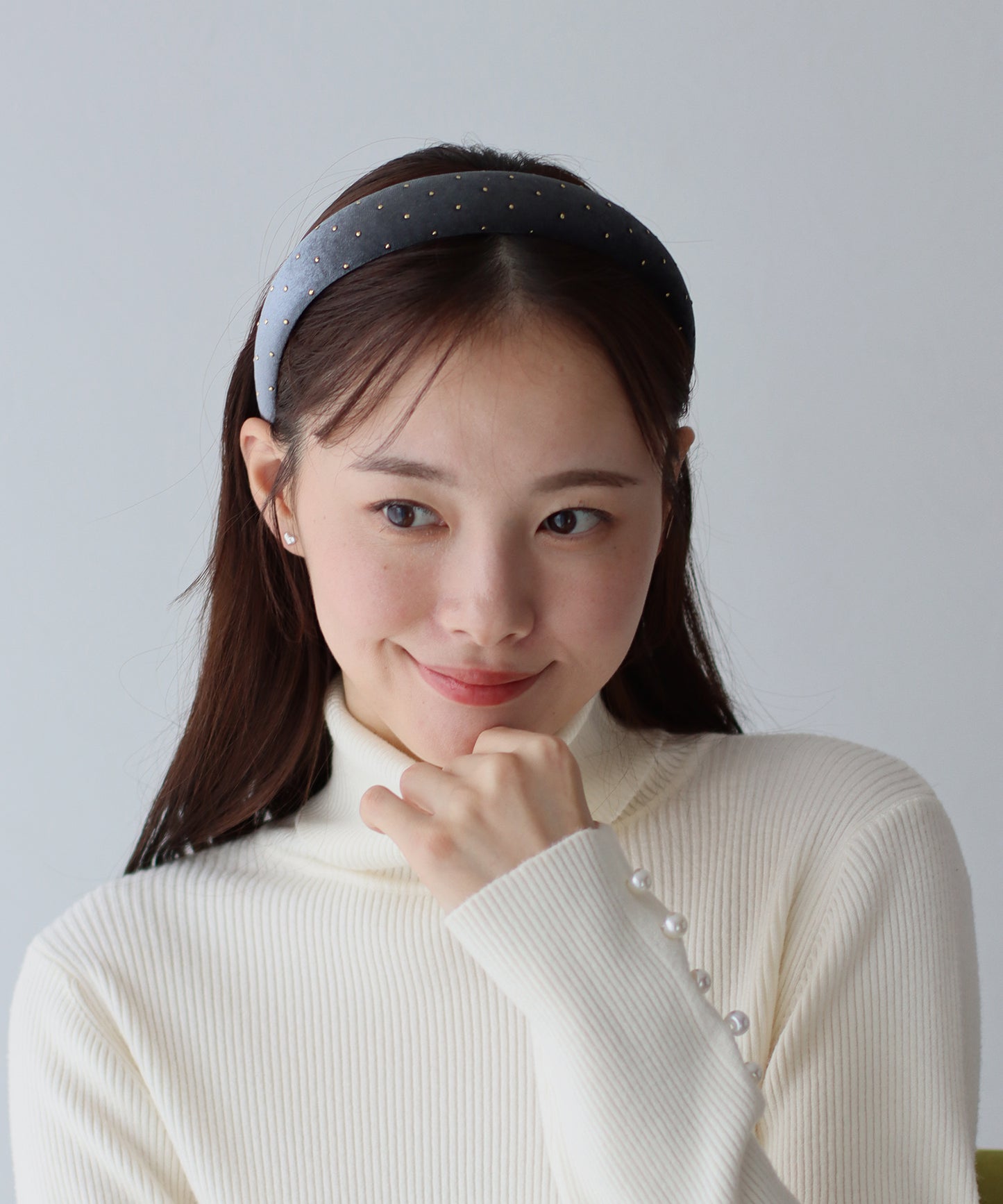 タイニードットベロアカチューシャ