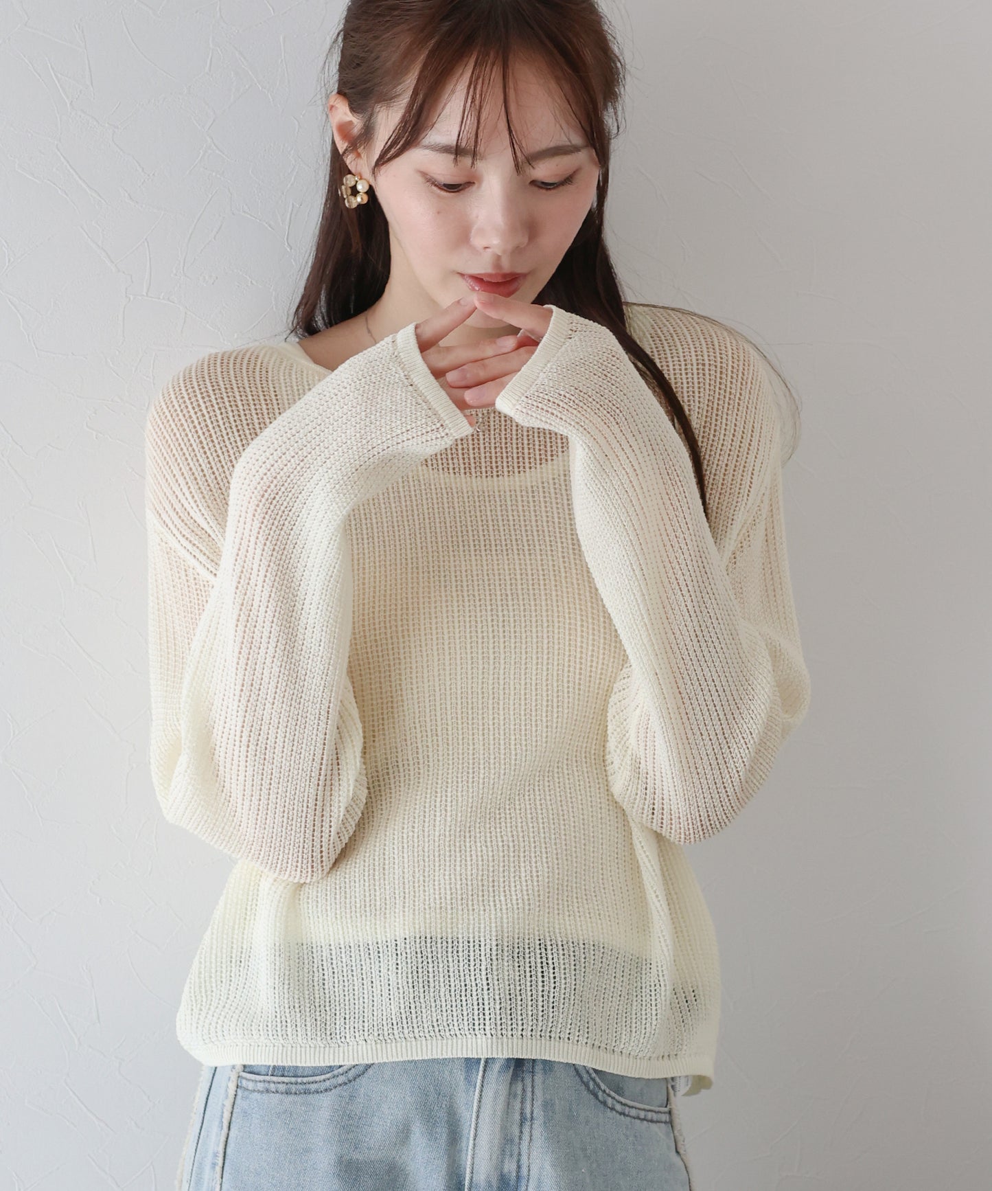 【SALE】メッシュニット+タンクトップSET