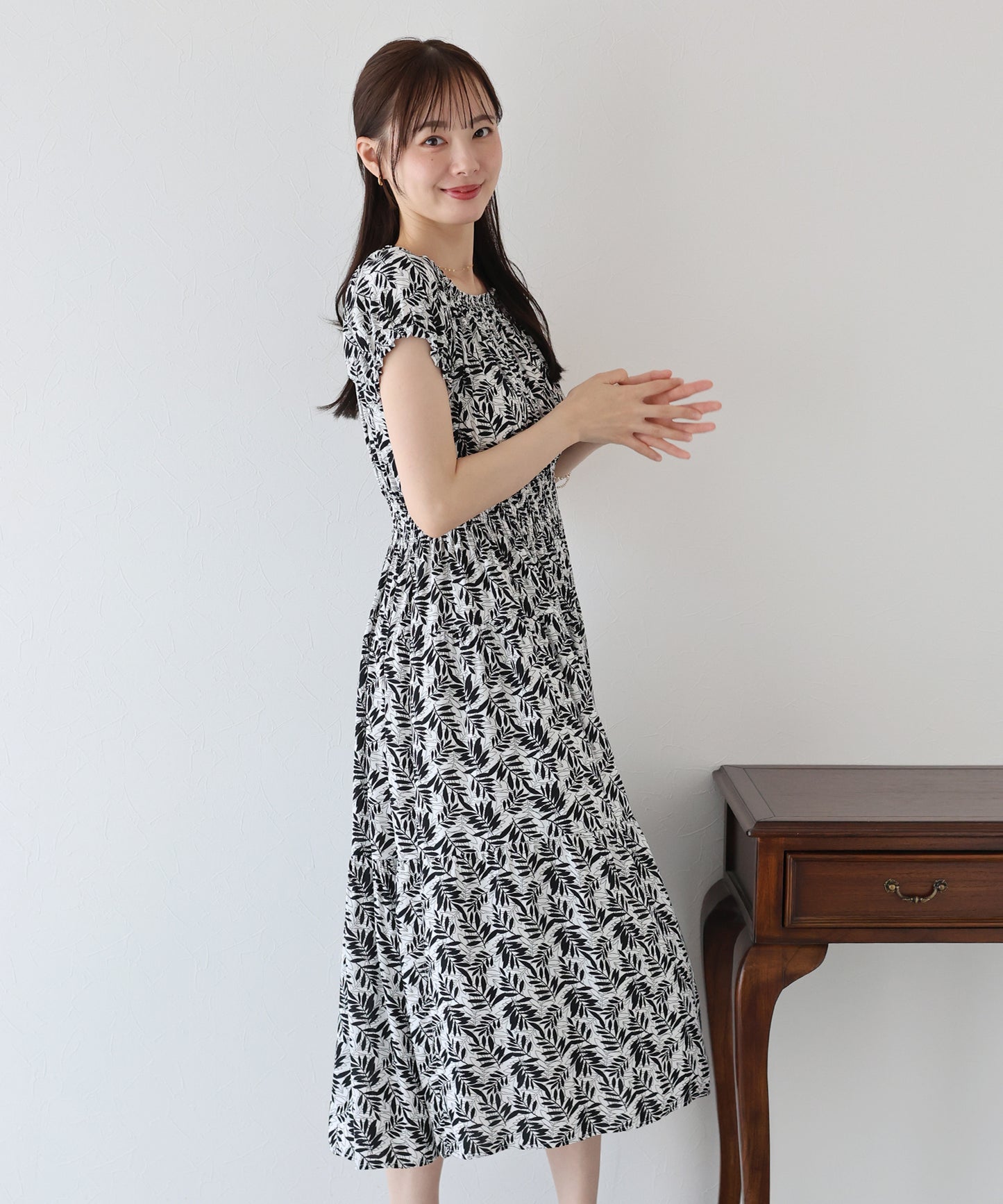 【TIME SALE】アソート柄2WAYオフショルワンピース