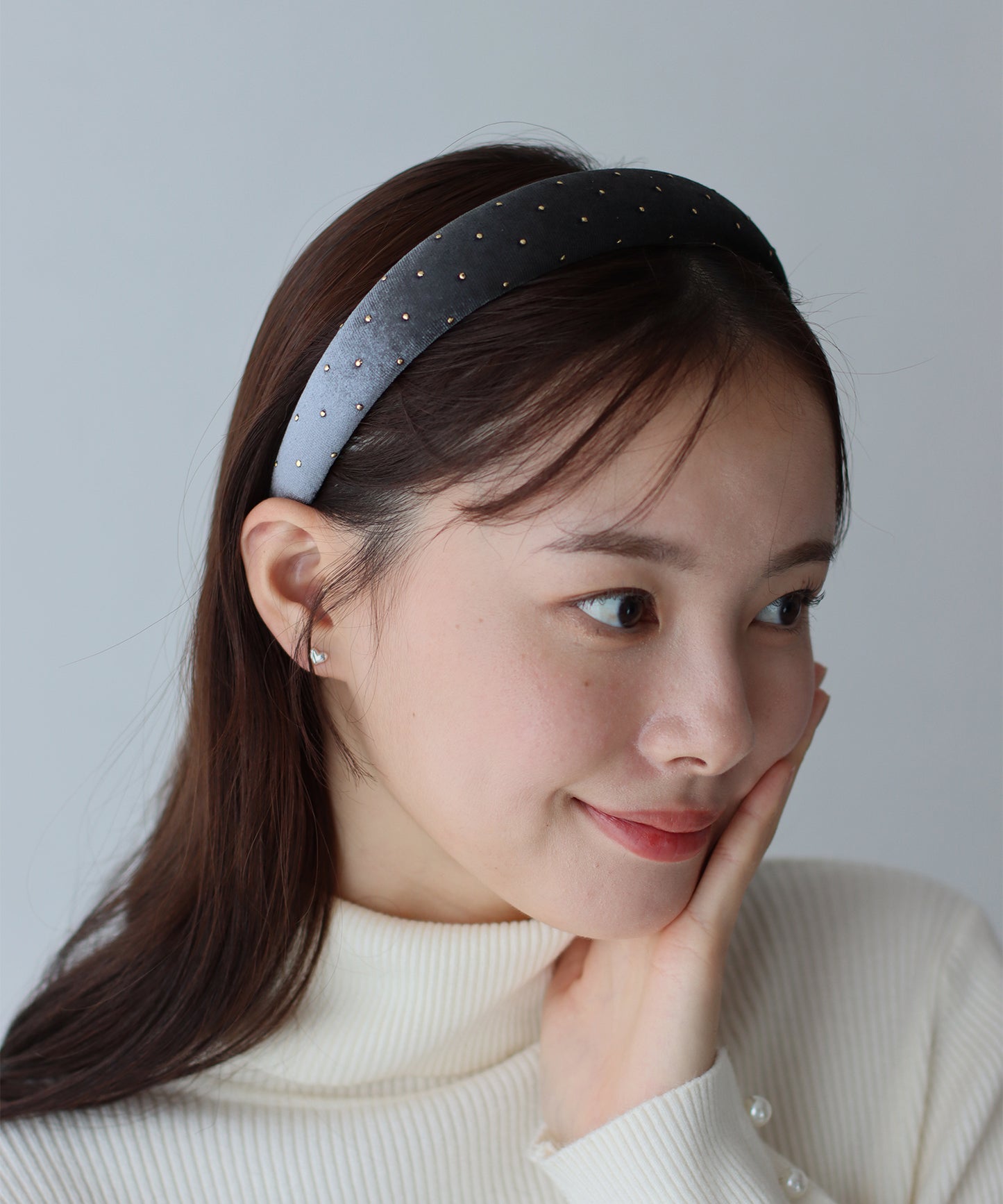 タイニードットベロアカチューシャ