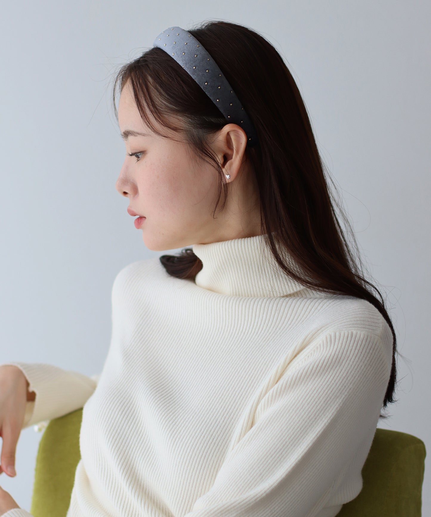 タイニードットベロアカチューシャ