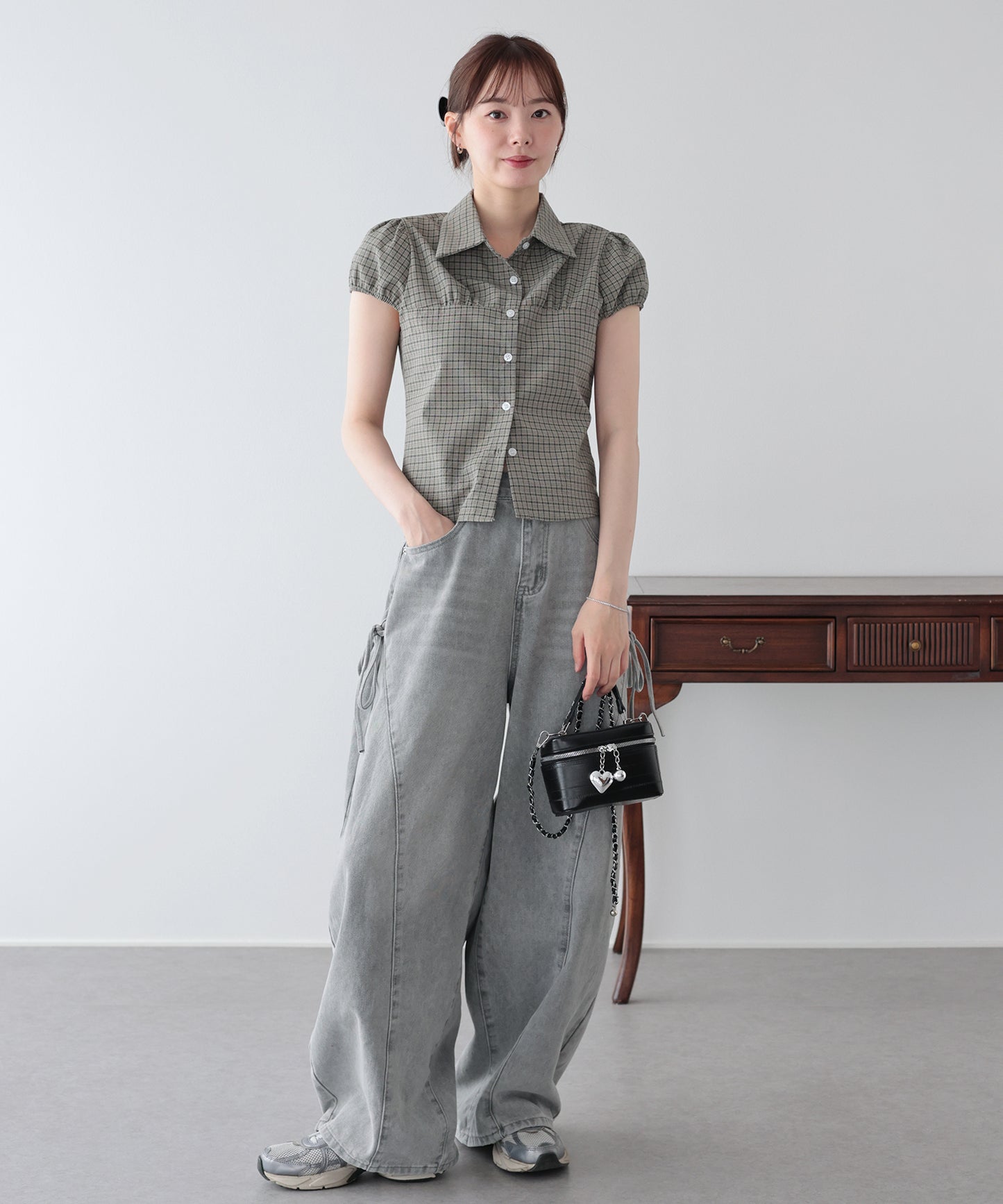 【早割5%OFF】サイドリボンカーブデニム