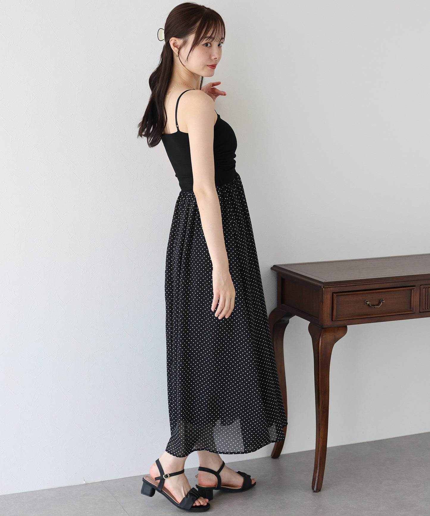 【TIME SALE】カップ付きキャミワンピース