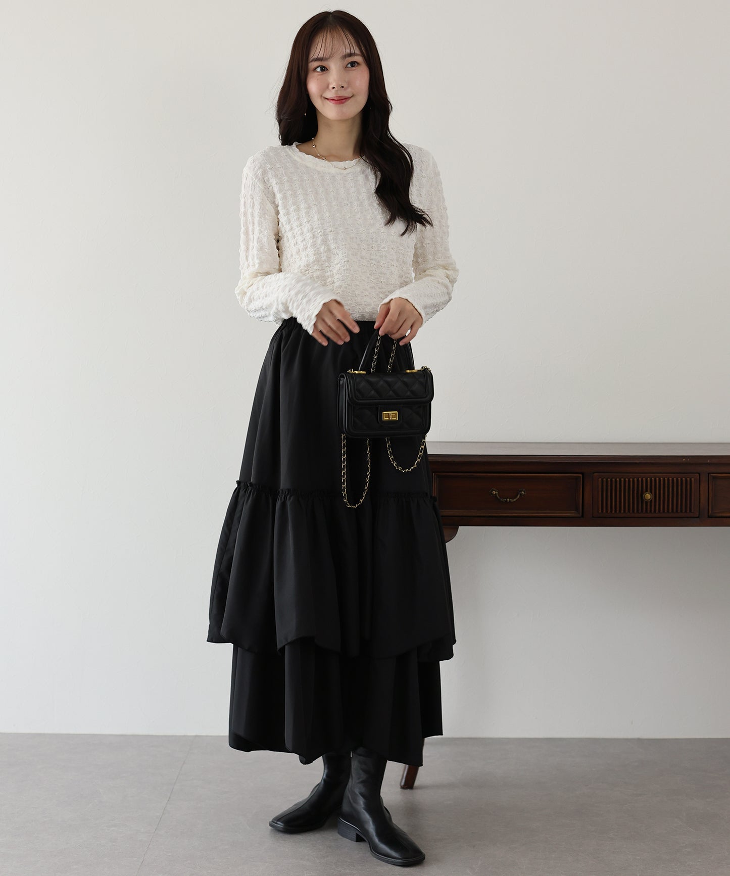 【TIME SALE】ポコポコジャガードカットソー