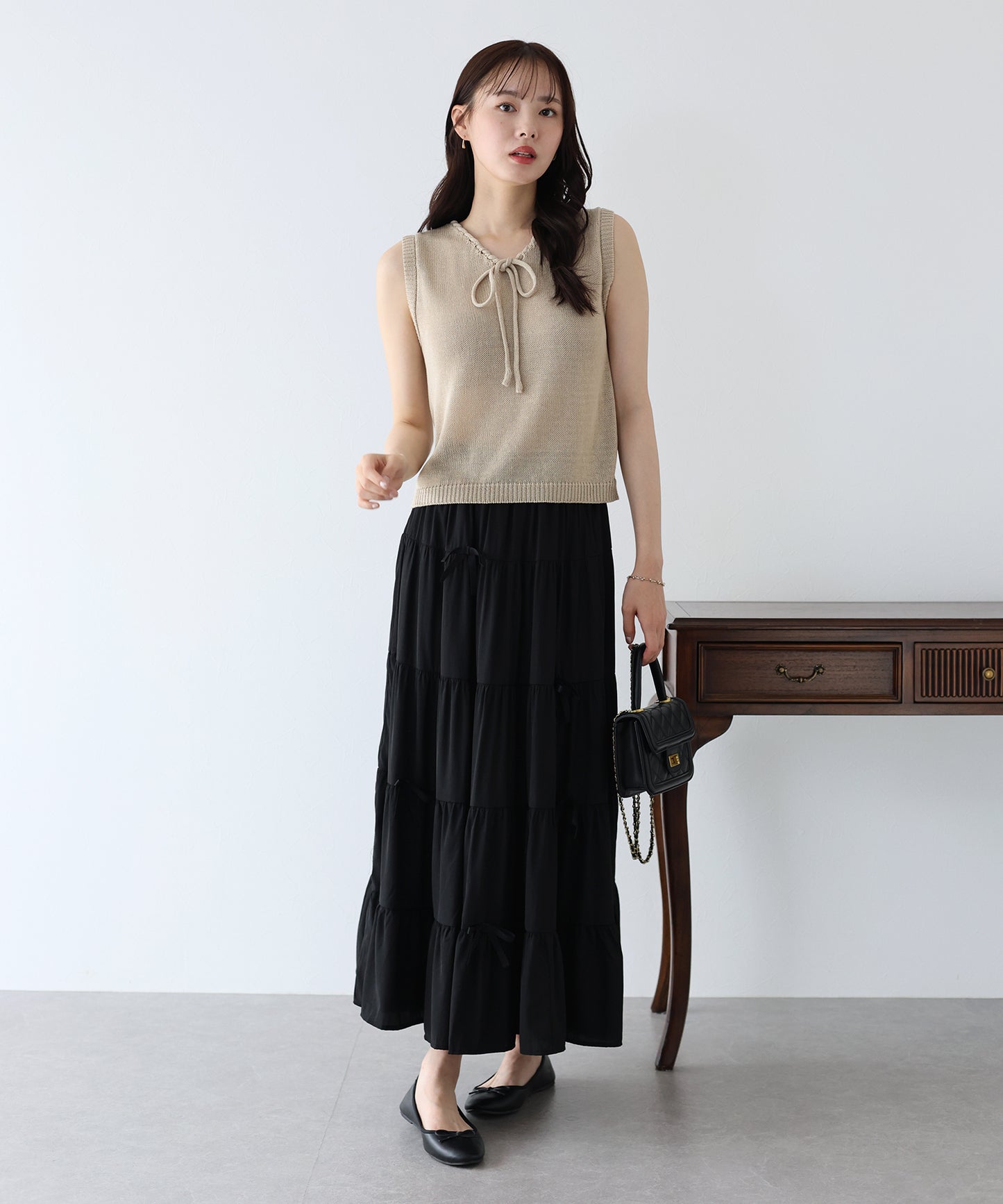 【SALE】リボンノースリサマーニット【ネコポス】