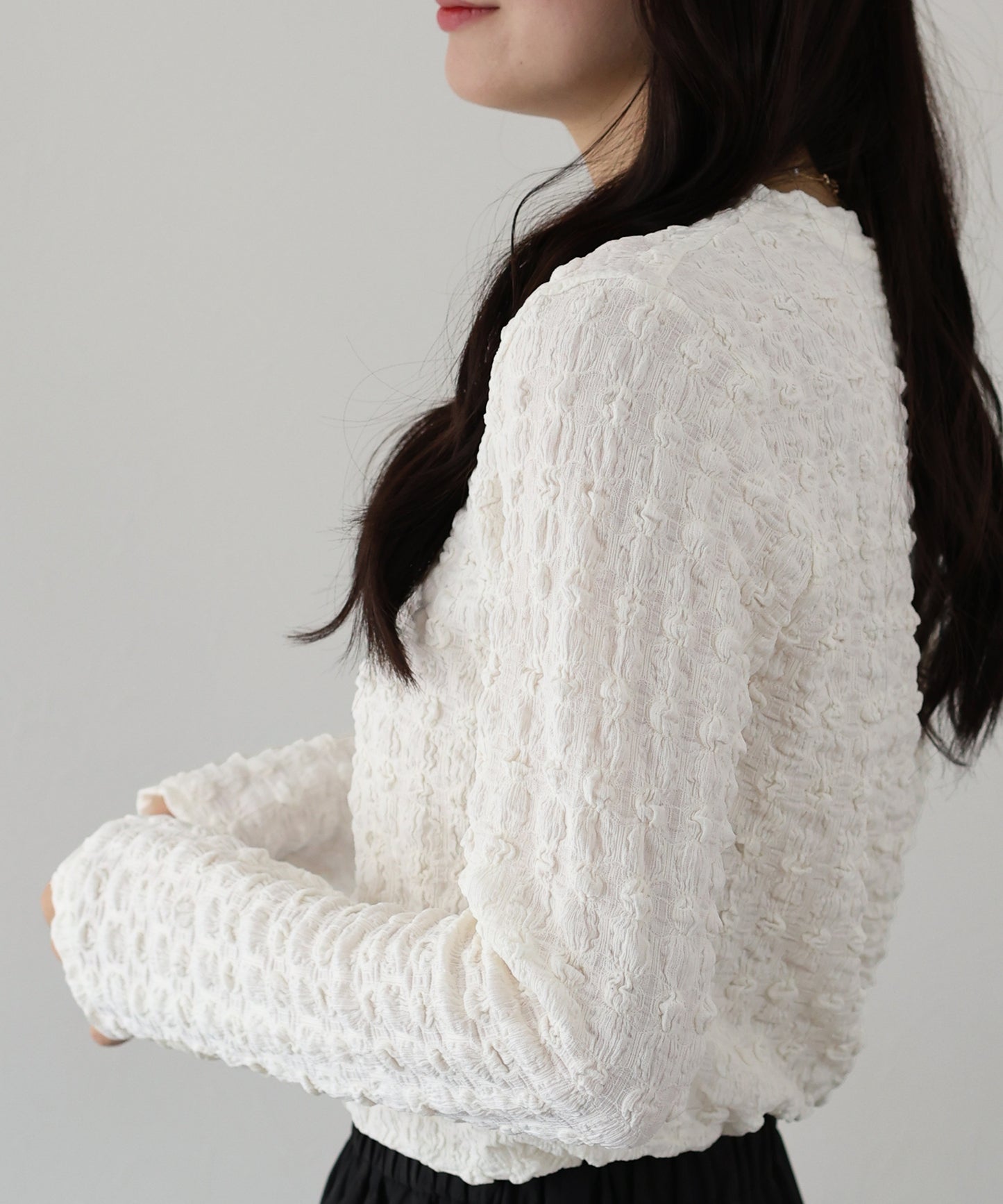 【TIME SALE】ポコポコジャガードカットソー