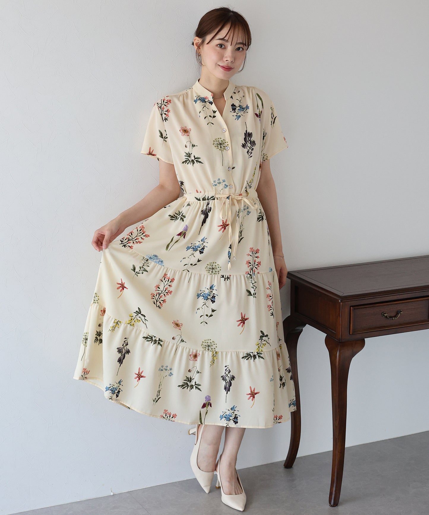 【TIME SALE】【接触冷感】無地&アソート花柄ワンピース