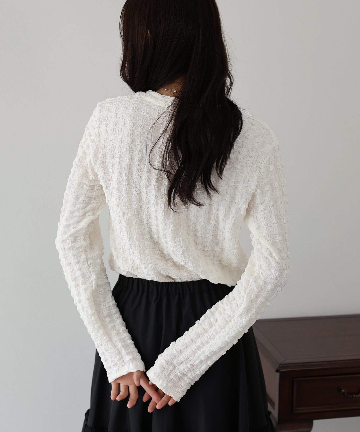 【TIME SALE】ポコポコジャガードカットソー