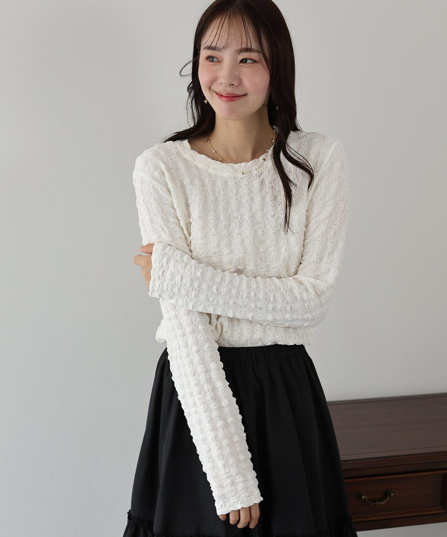 【TIME SALE】ポコポコジャガードカットソー