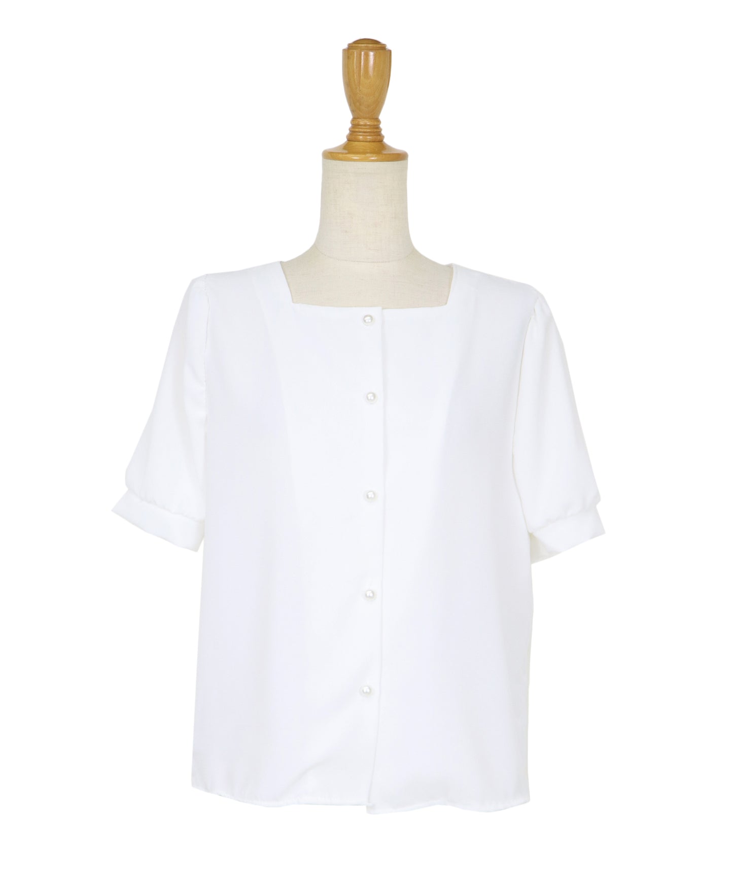 【TIME SALE】パールボタンブラウス【ネコポス】