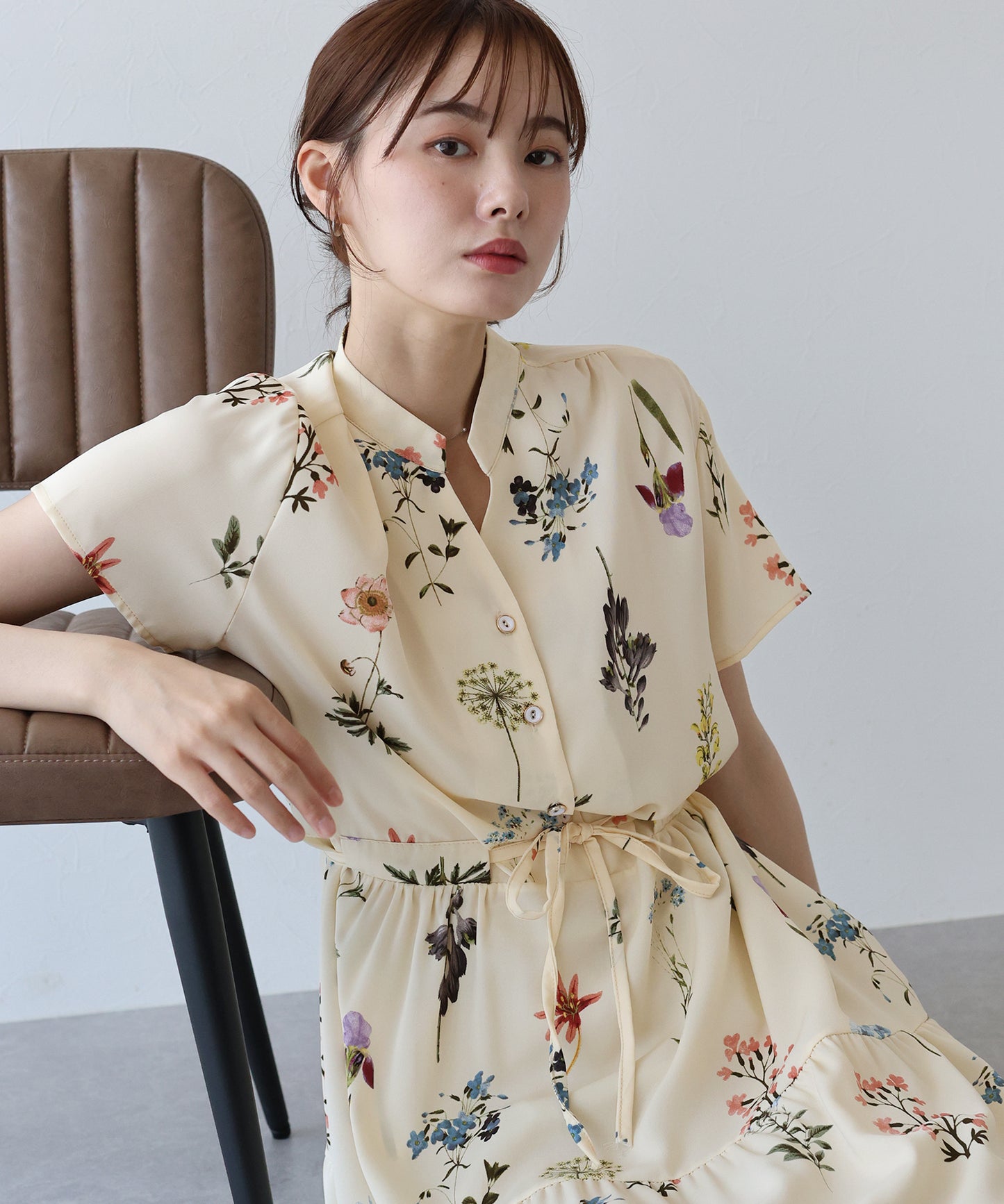 【TIME SALE】【接触冷感】無地&アソート花柄ワンピース