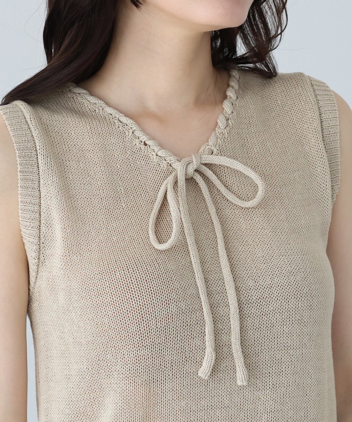 【SALE】リボンノースリサマーニット【ネコポス】