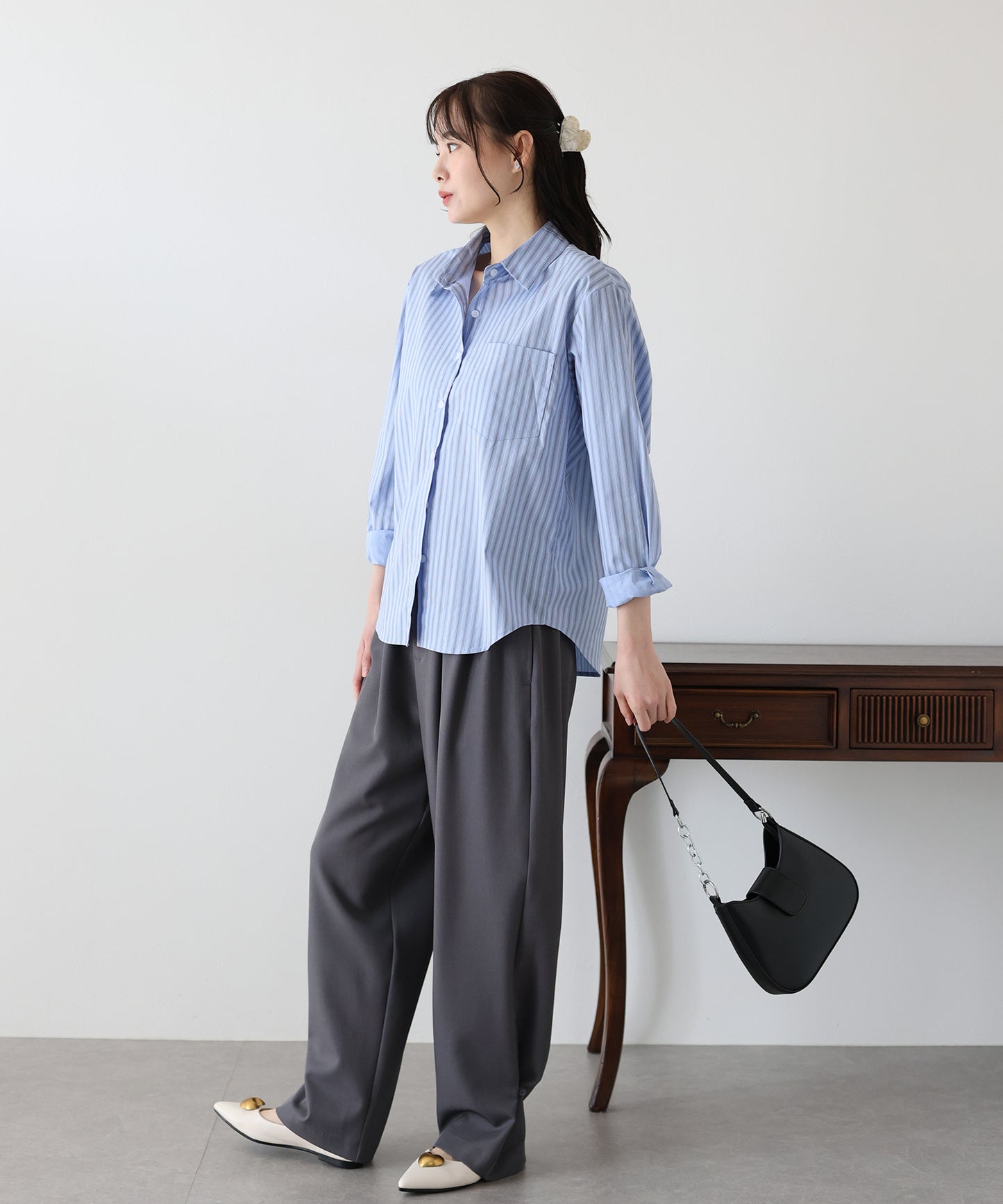 【SALE】カラーストライプシャツ【ネコポス】