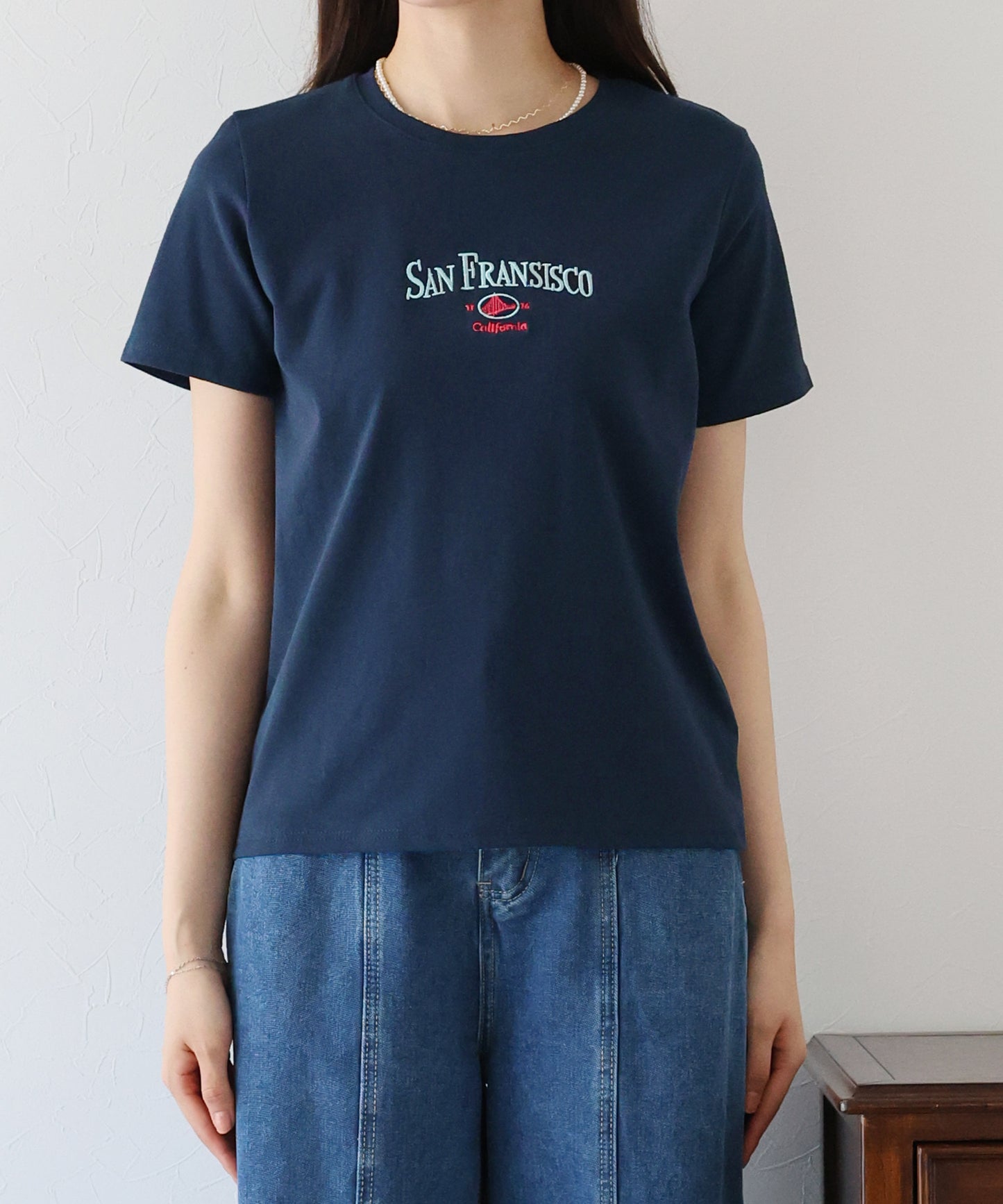 【TIME SALE】San Fransisco刺繍Tシャツ【ネコポス】