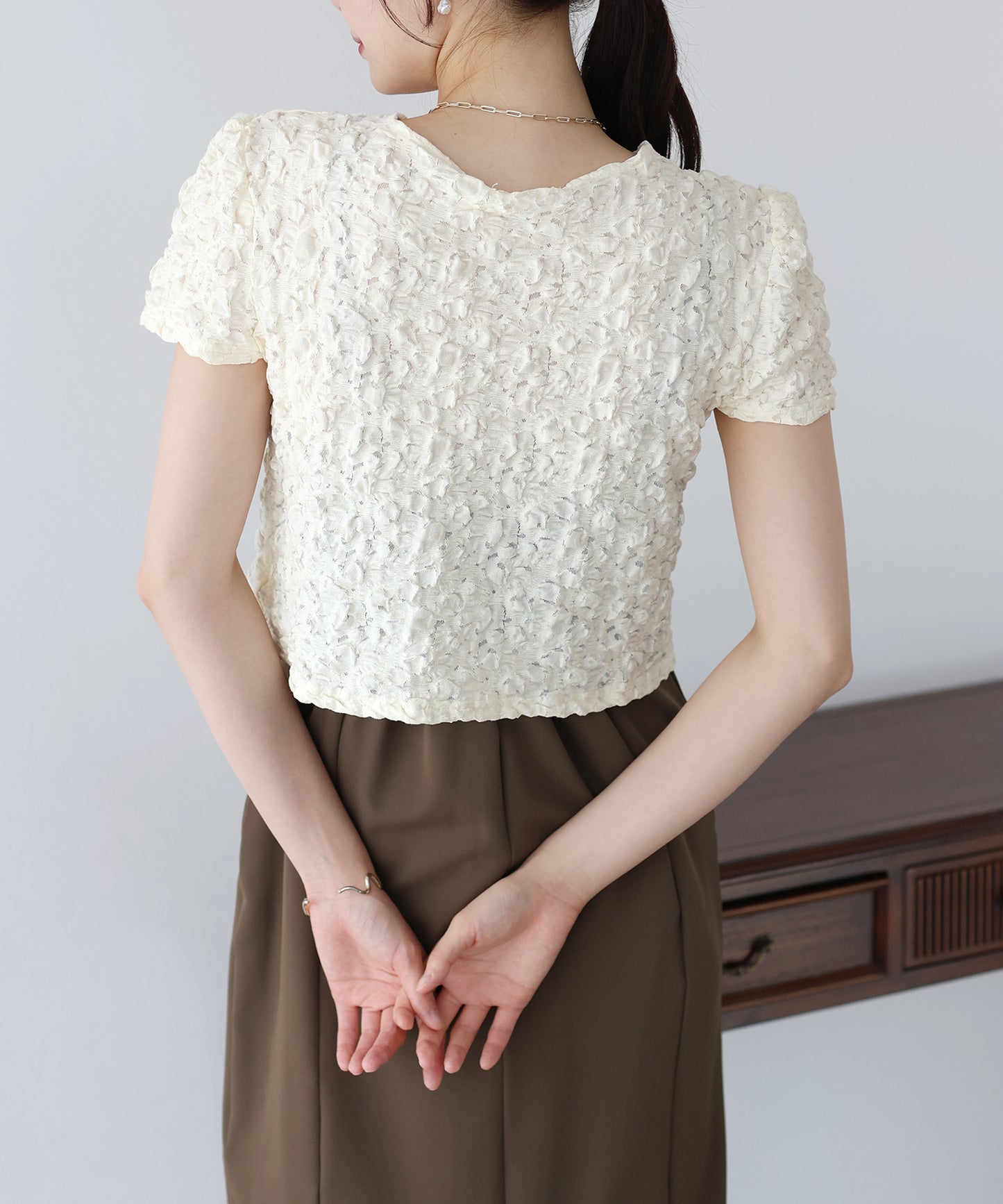 ワッフルカーディガン