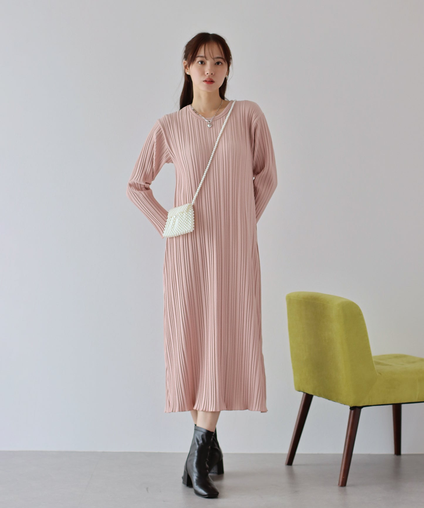 【TIME SALE】プリーツカットワンピース