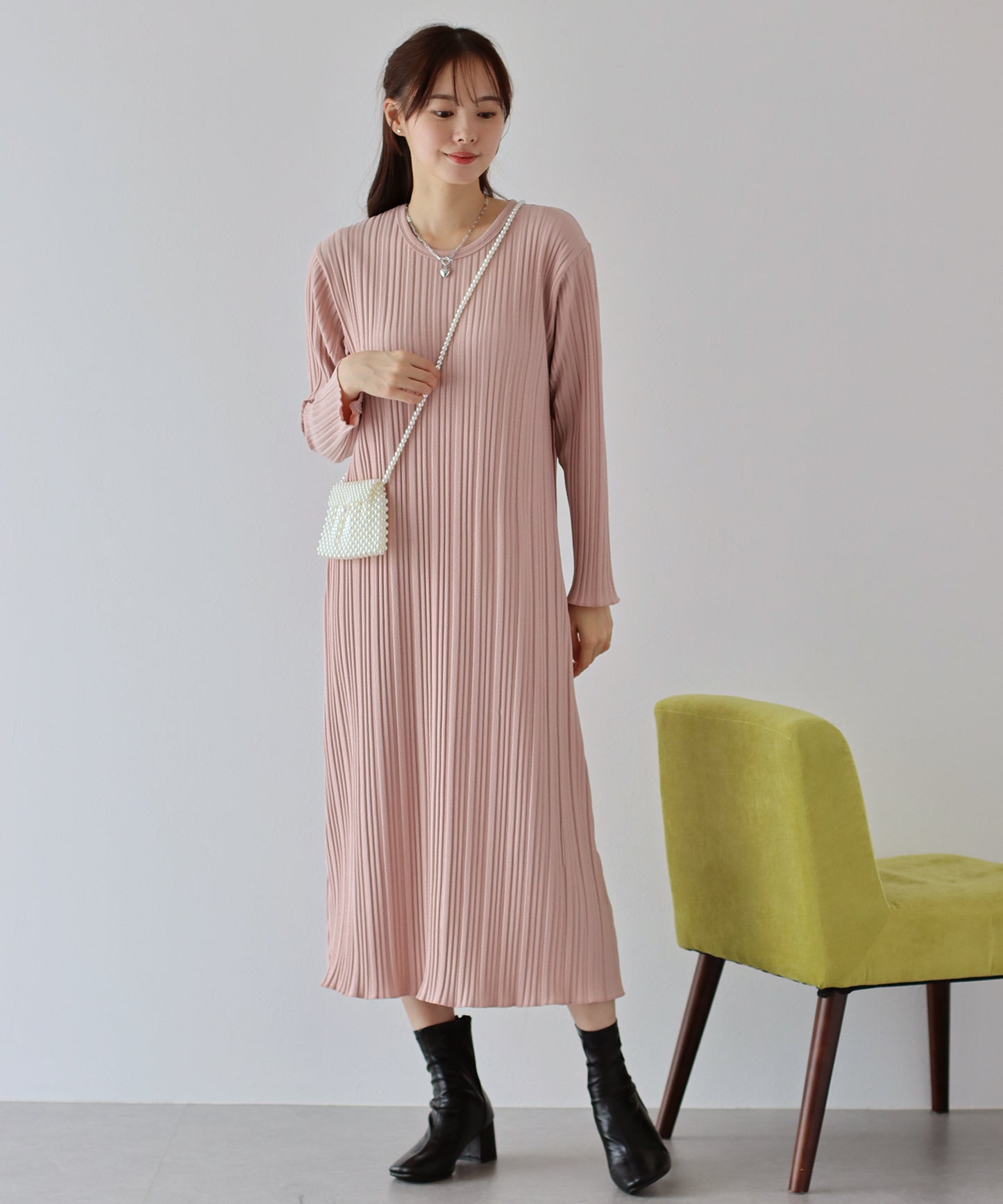 【TIME SALE】プリーツカットワンピース