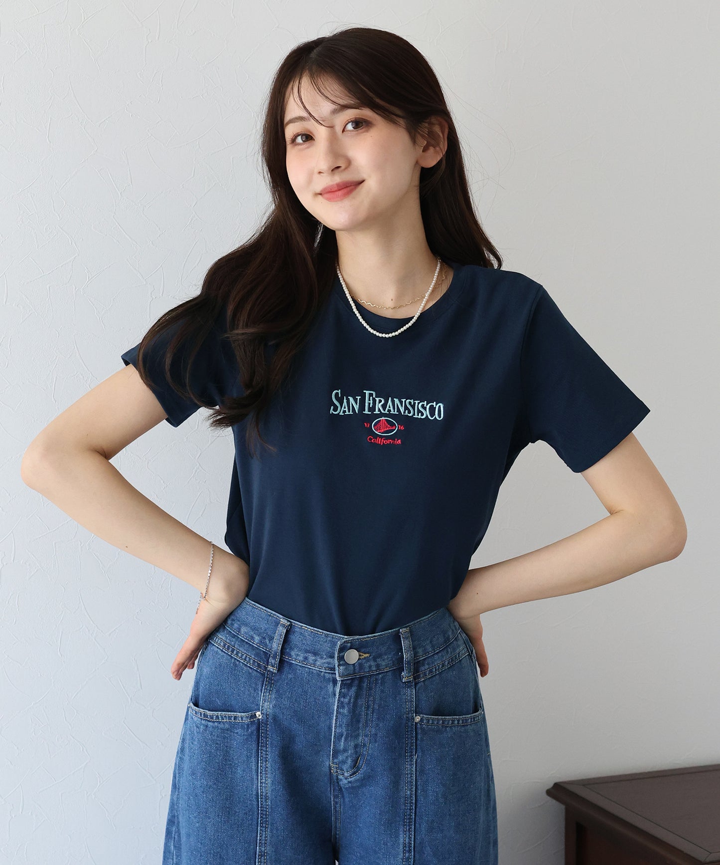 【TIME SALE】San Fransisco刺繍Tシャツ【ネコポス】