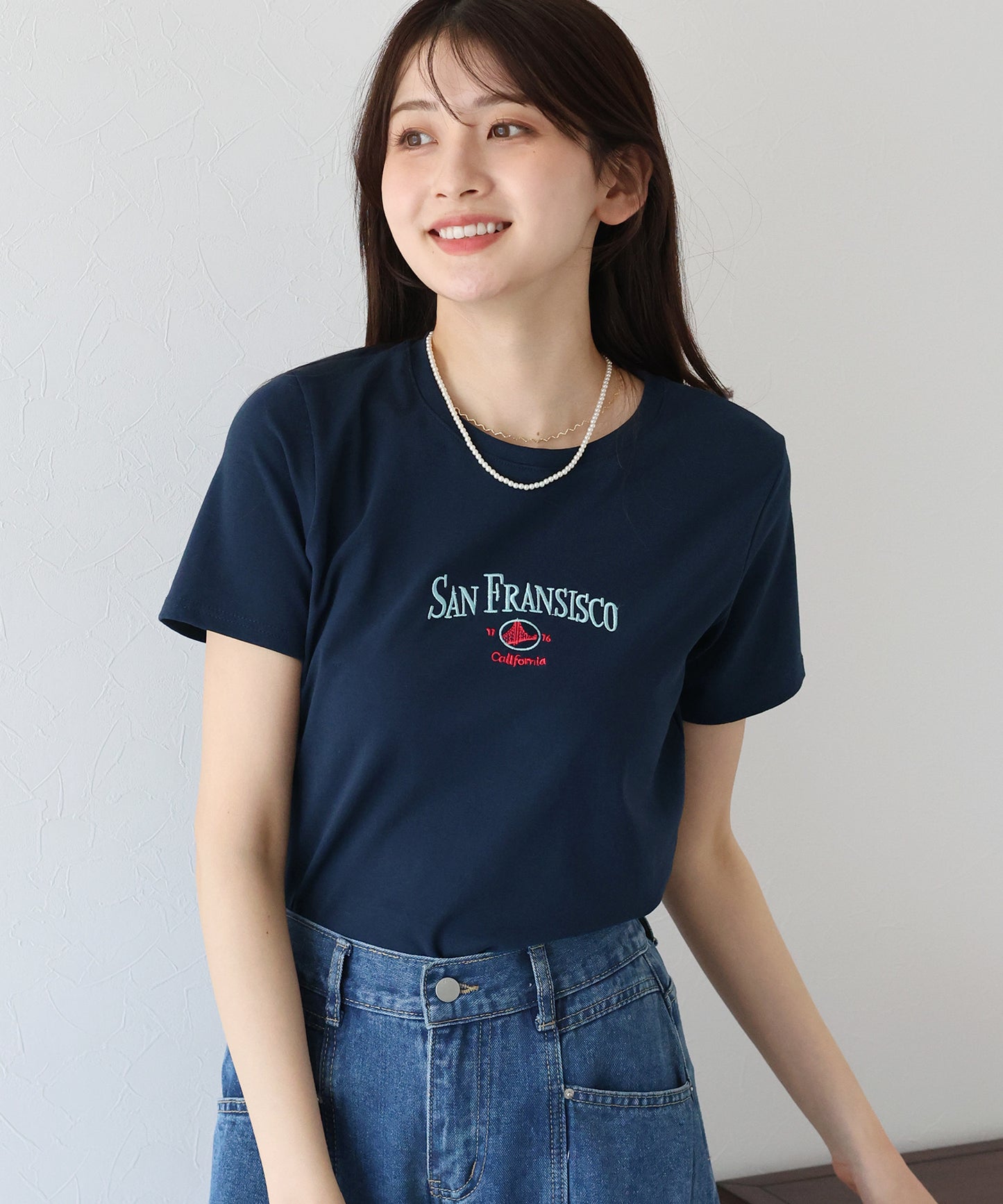 【TIME SALE】San Fransisco刺繍Tシャツ【ネコポス】