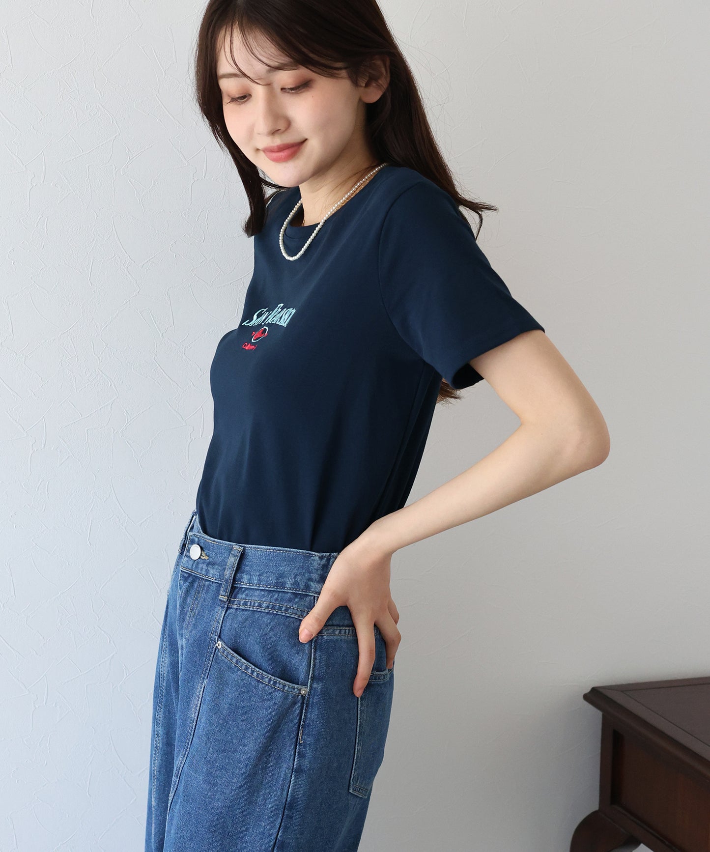 【TIME SALE】San Fransisco刺繍Tシャツ【ネコポス】