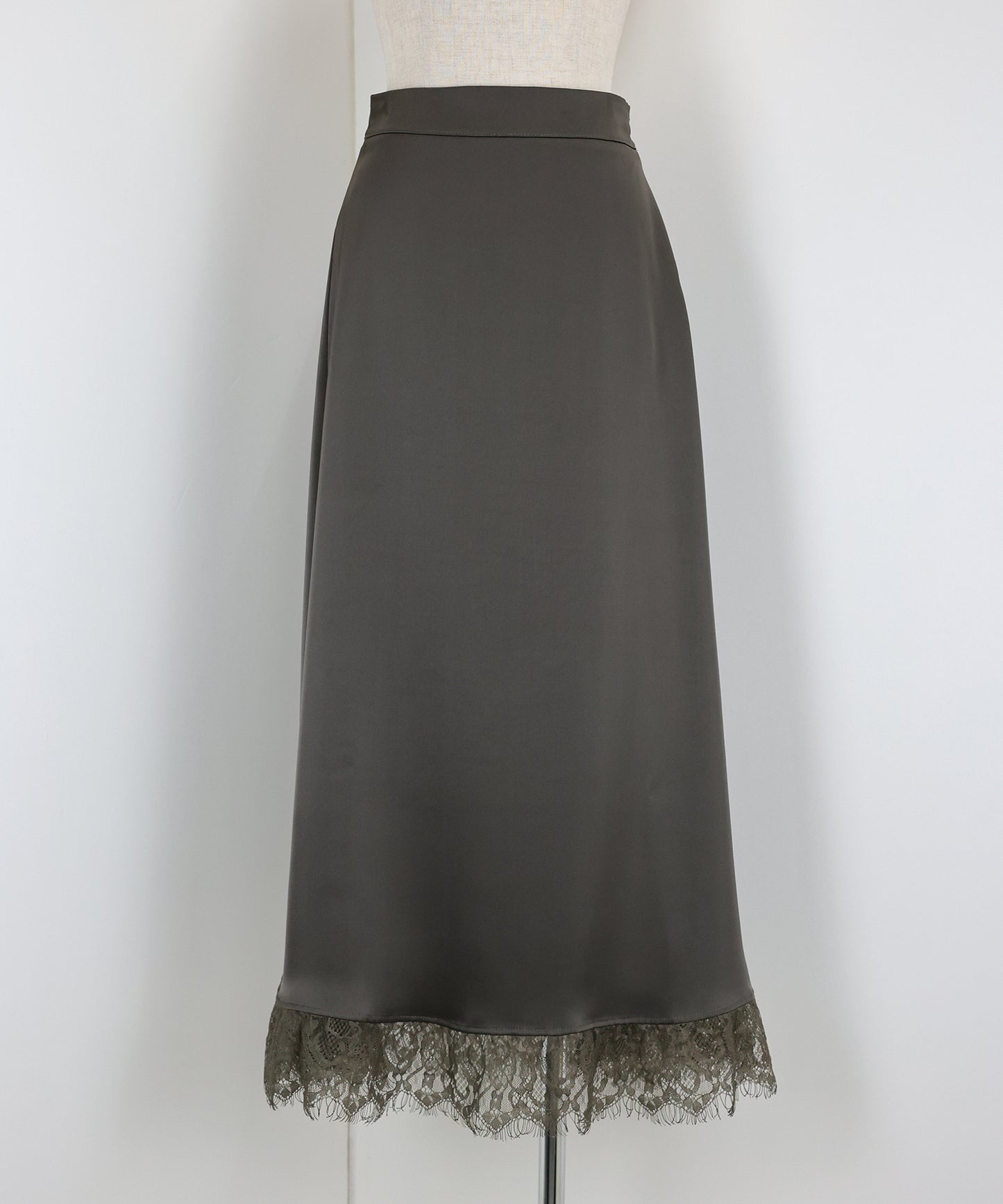 【早割5%OFF】レース切替サテンマーメイドスカート