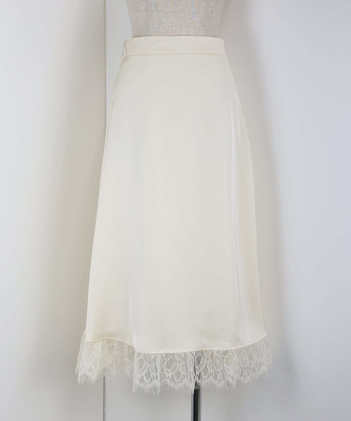 【早割5%OFF】レース切替サテンマーメイドスカート
