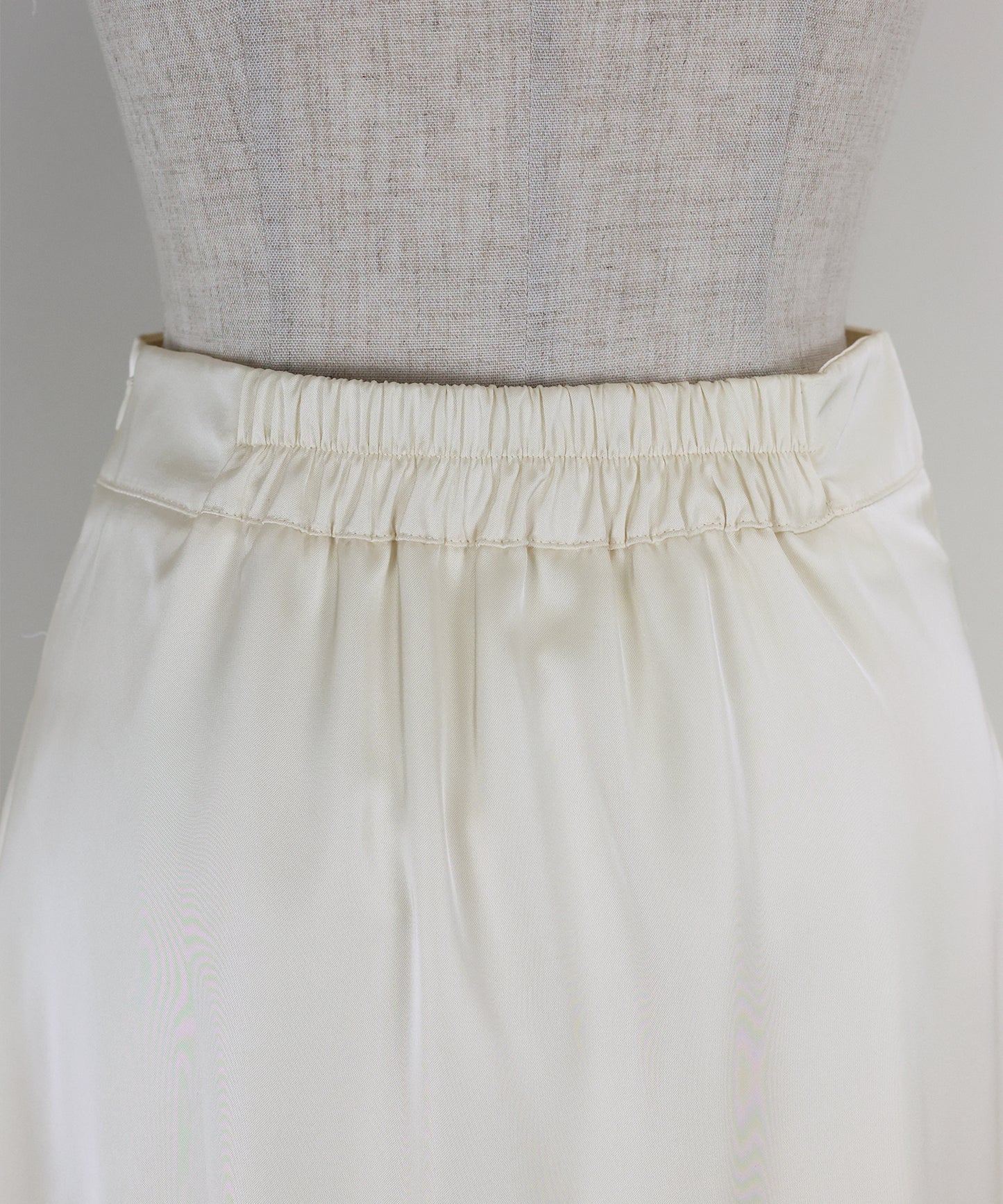 【早割5%OFF】レース切替サテンマーメイドスカート