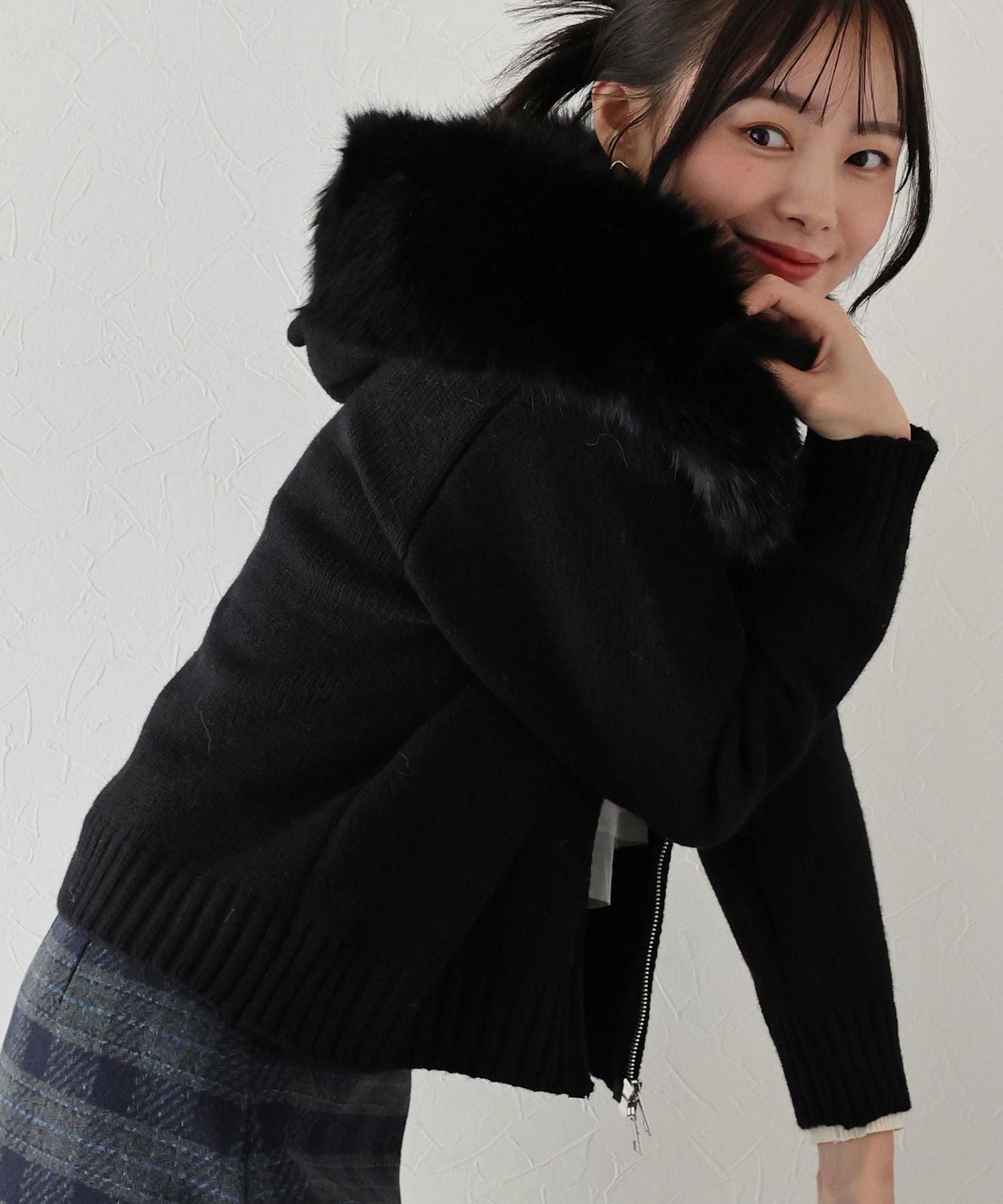 【TIME SALE】ファーニットパーカー