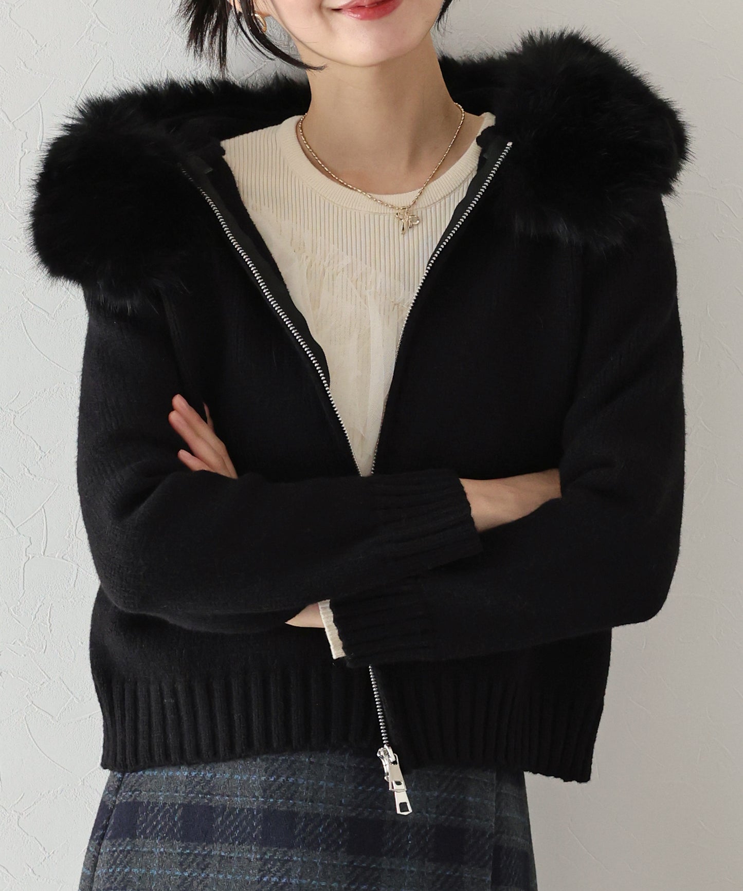 【TIME SALE】ファーニットパーカー