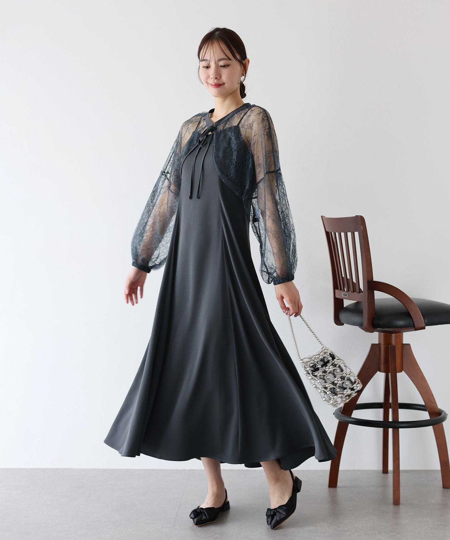 【SALE】レースボレロ×マーメイドワンピースドレス