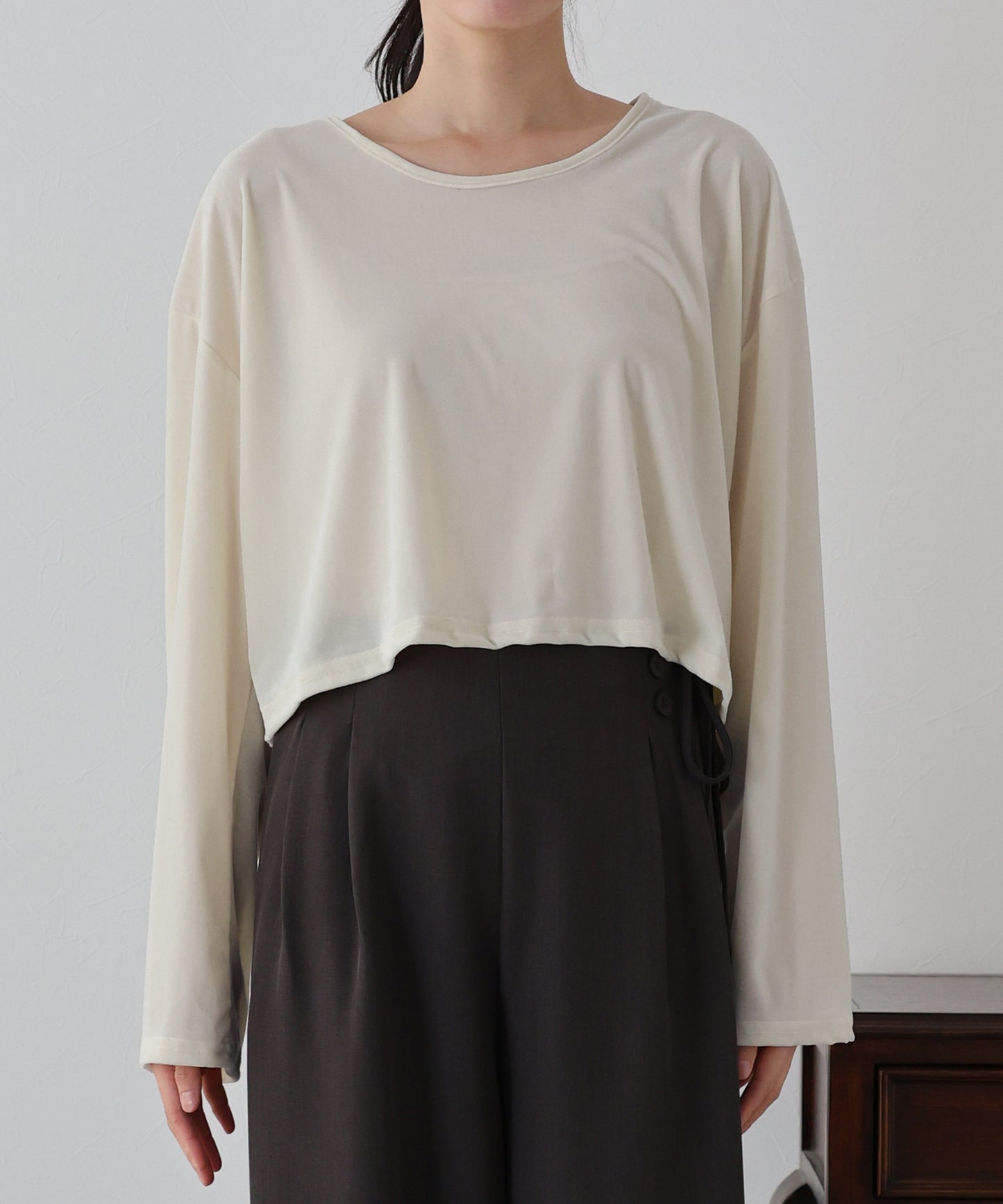 【SALE】シアーベロアショート丈ロンT【ネコポス】