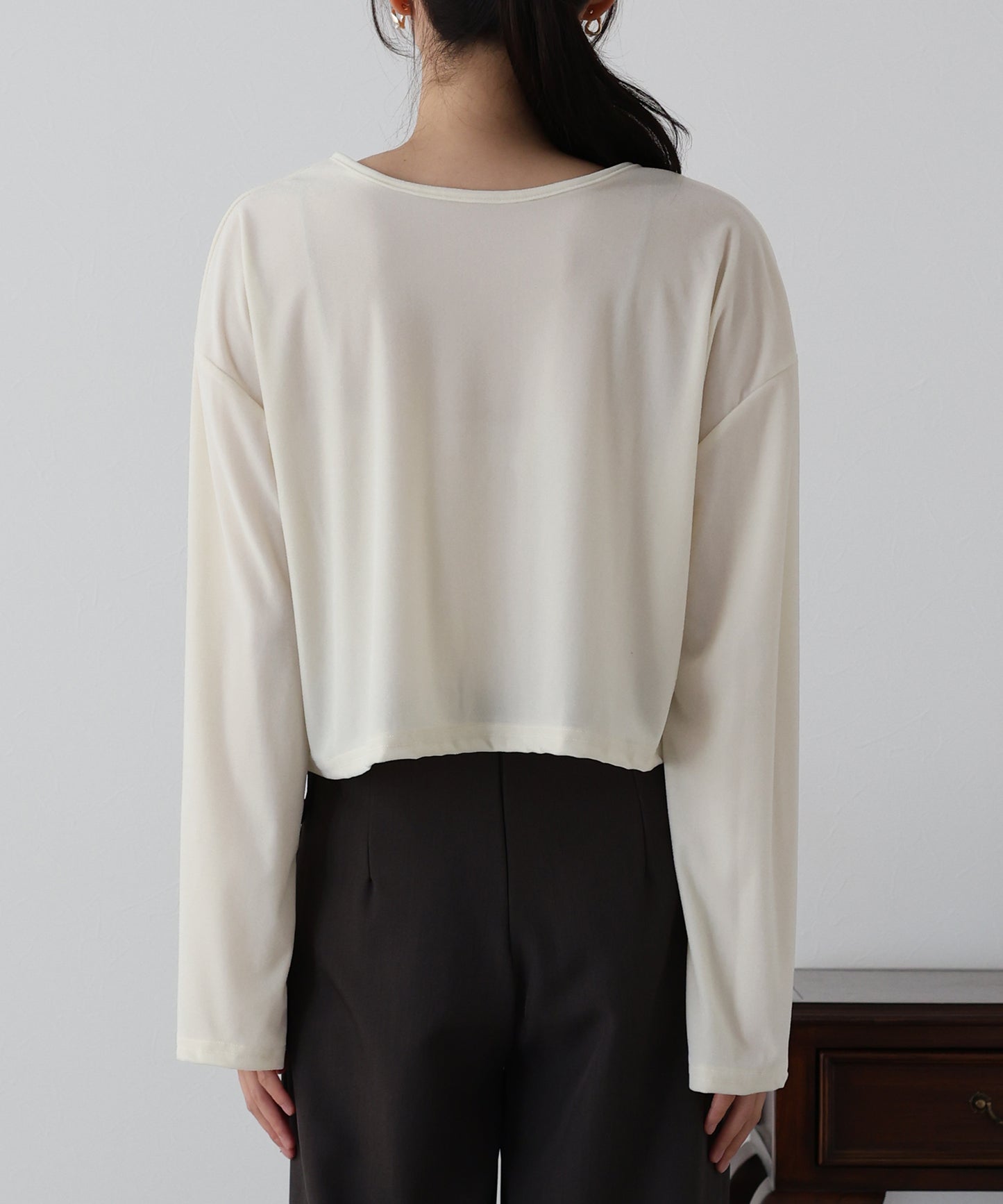 【SALE】シアーベロアショート丈ロンT【ネコポス】