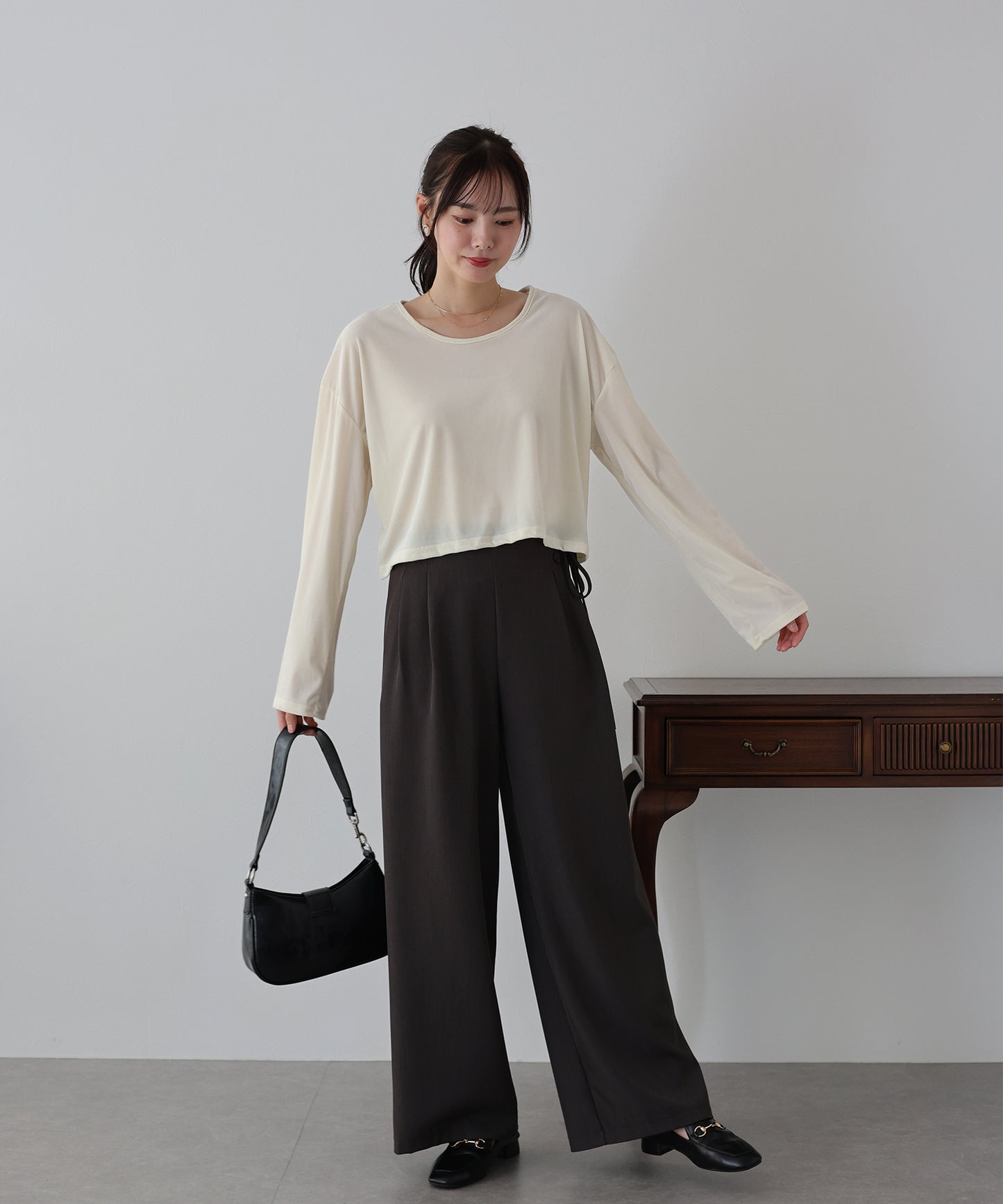 【SALE】シアーベロアショート丈ロンT【ネコポス】