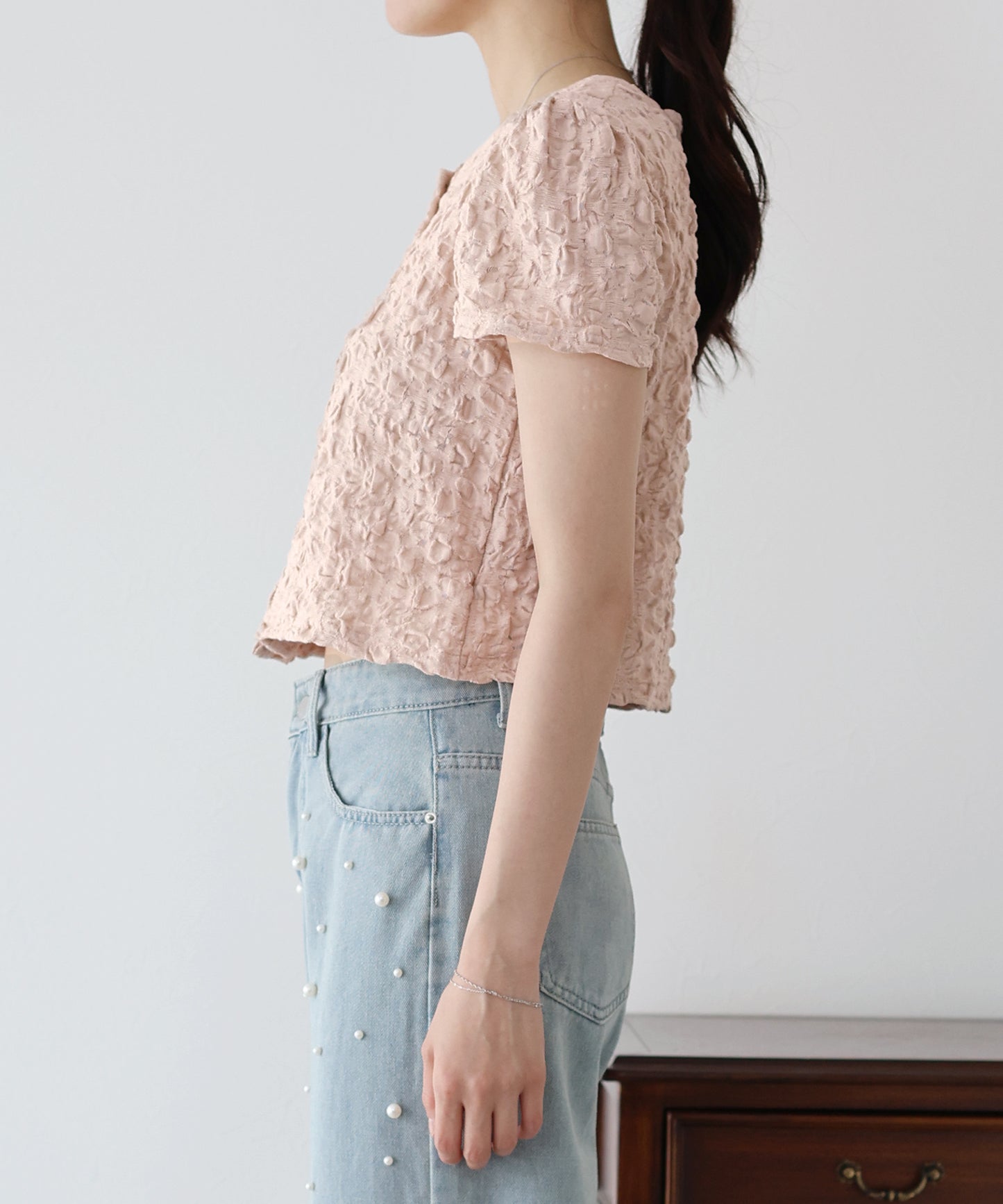 ワッフルカーディガン